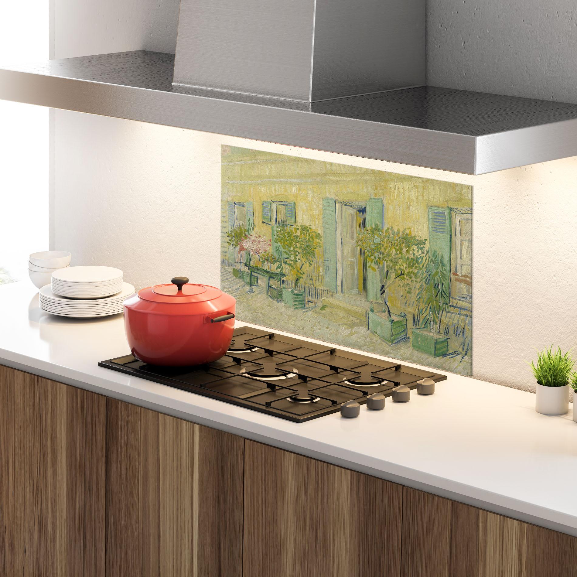 Küchenrückwand Glas Voor Een Restaurant mockup 4