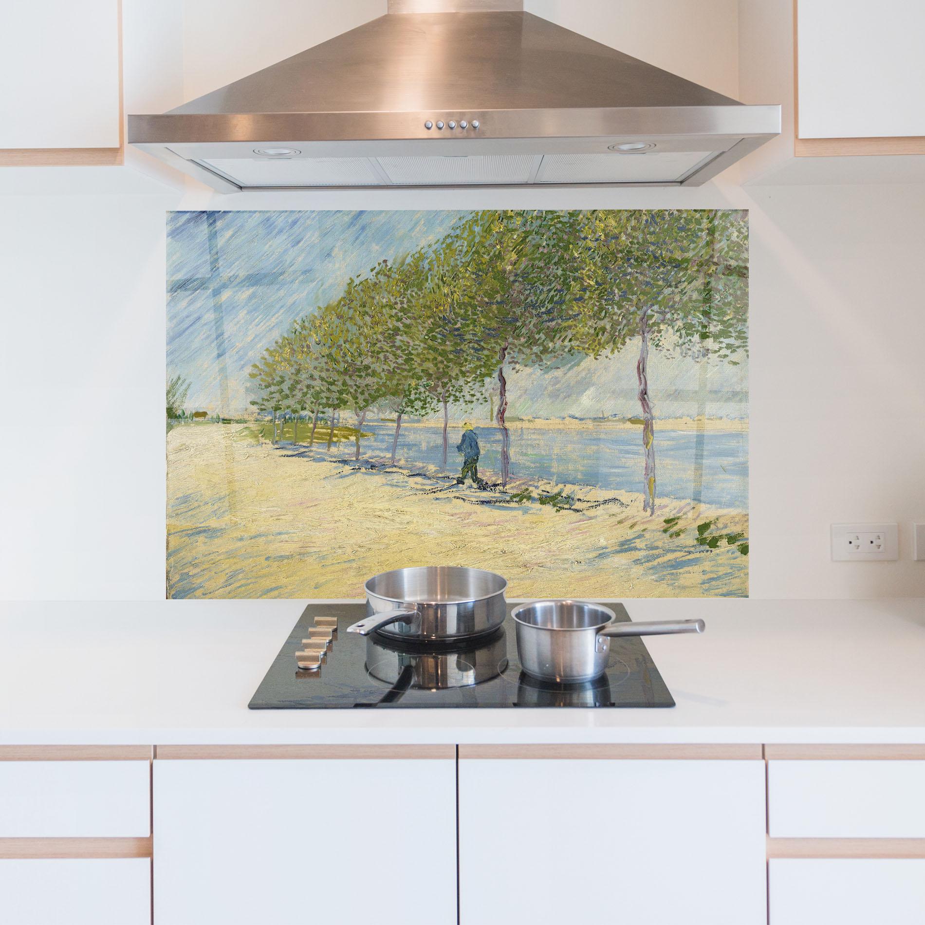 Küchenrückwand Glas Langs De Seine mockup 5