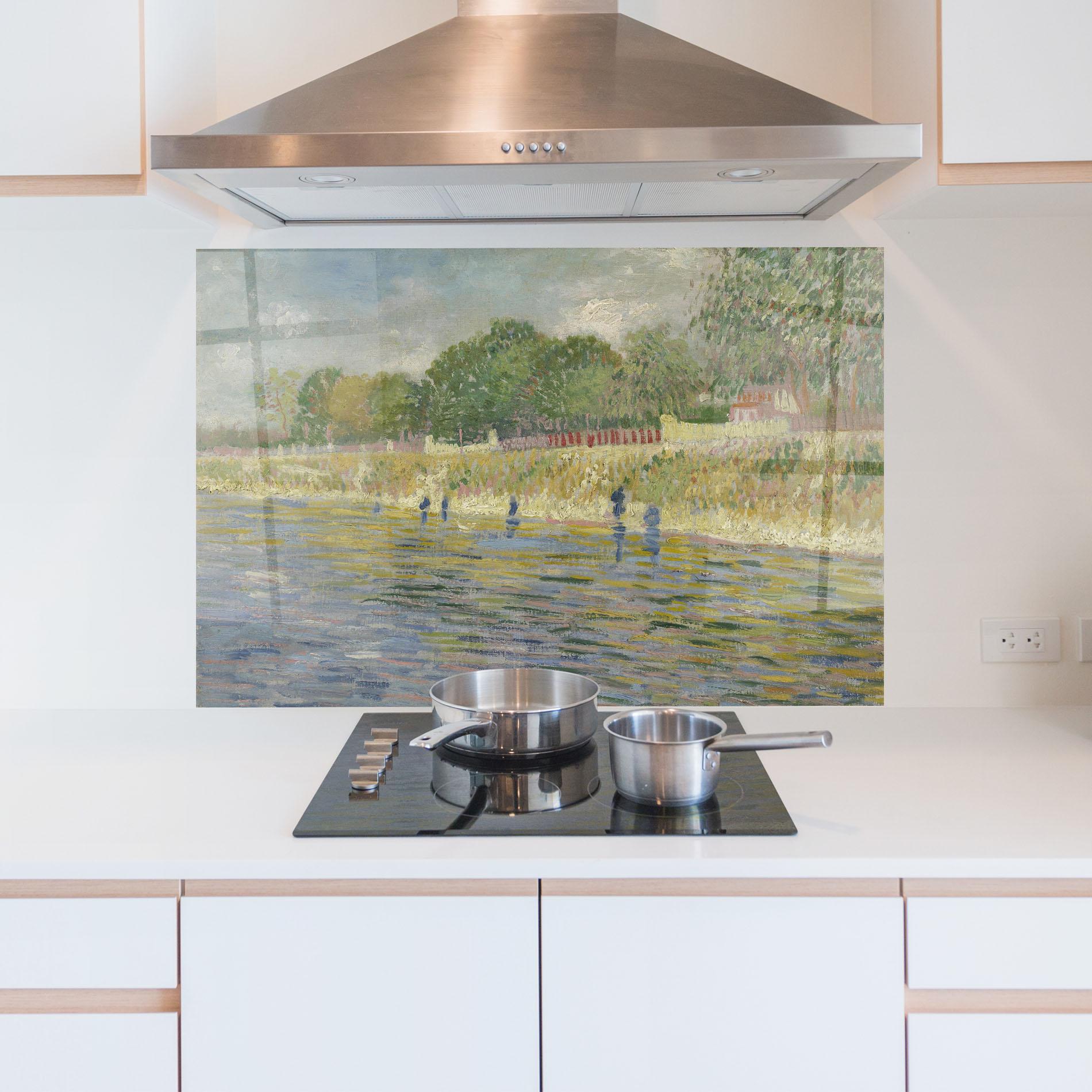 Küchenrückwand Glas Oever Van De Seine mockup 5