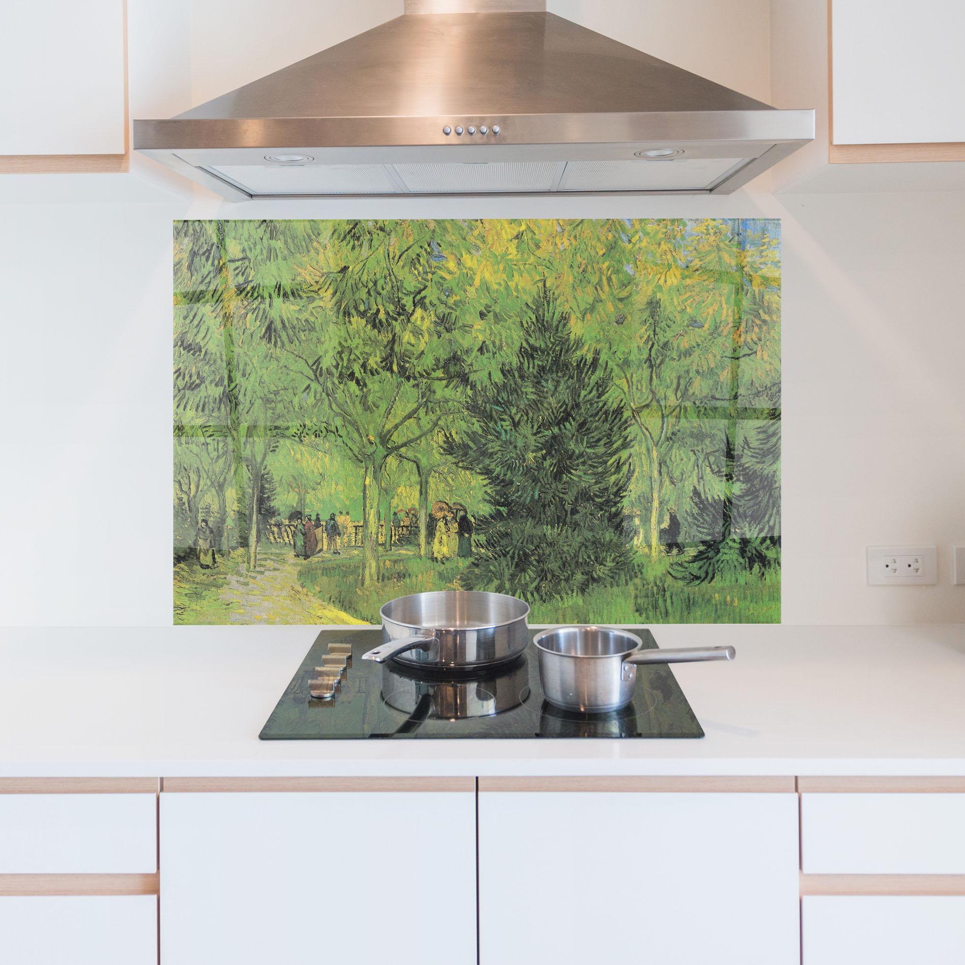 Küchenrückwand Glas Park Of Arles mockup 5