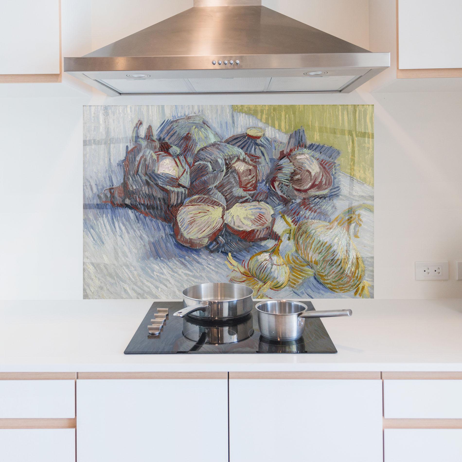 Küchenrückwand Glas Rode Kolen En Uien mockup 5