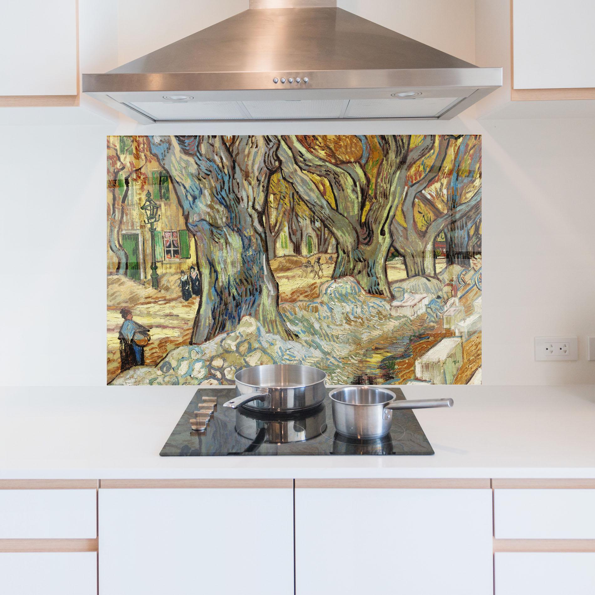 Küchenrückwand Glas The Large Plane Trees mockup 5