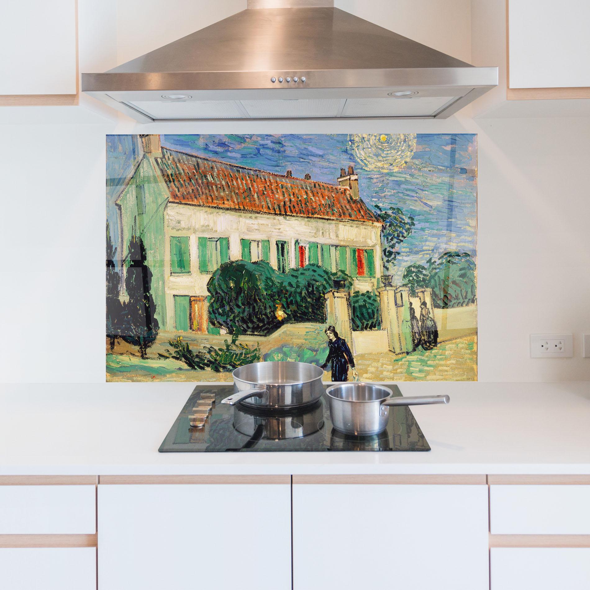 Küchenrückwand Glas White House Night mockup 5