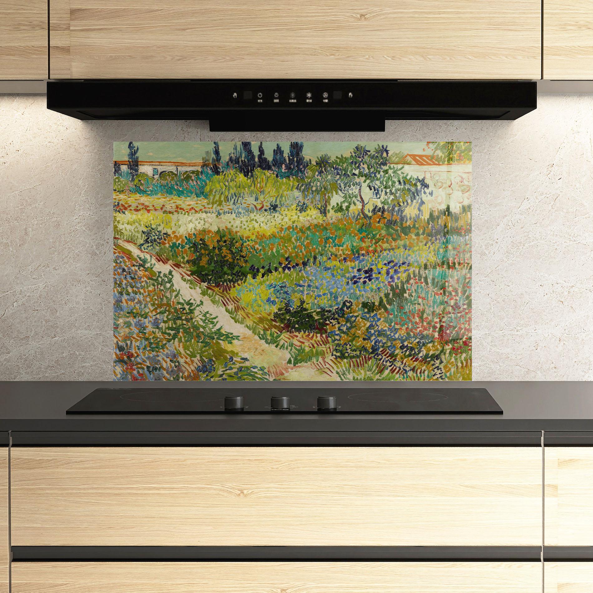 Küchenrückwand Glas Garden At Arles mockup 3
