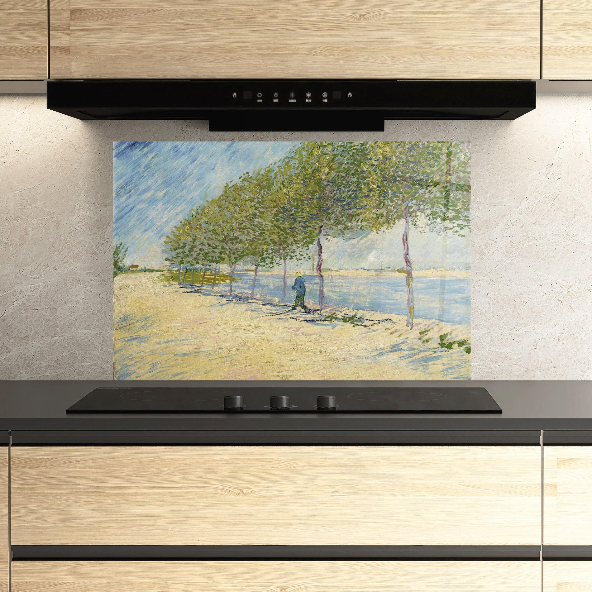 Küchenrückwand Glas Langs De Seine mockup 3