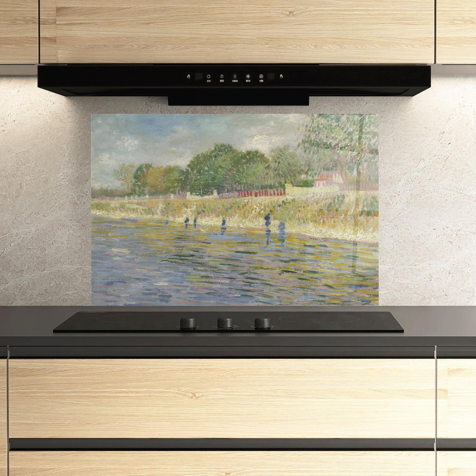 Küchenrückwand Glas Oever Van De Seine mockup 3