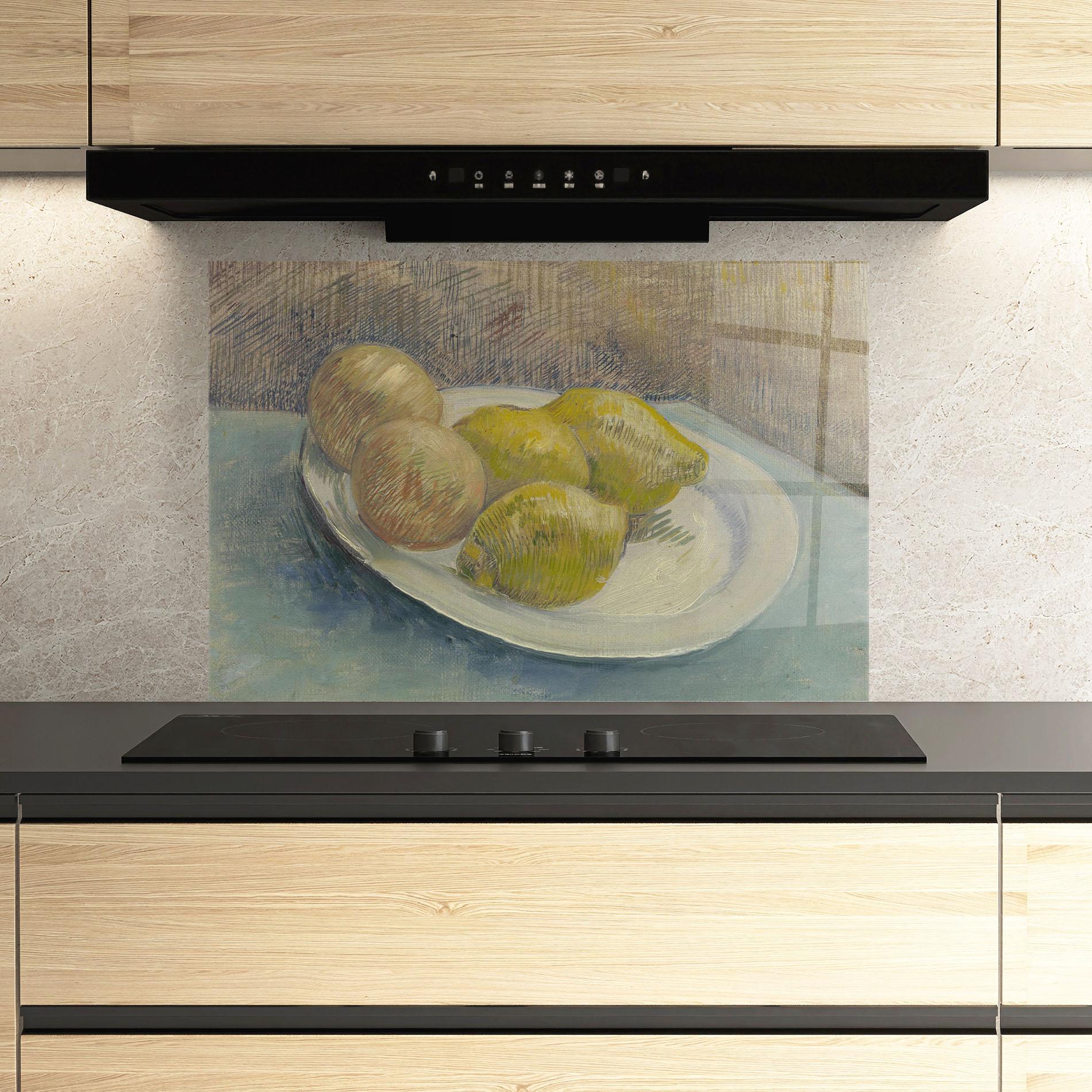 Küchenrückwand Glas Schotel Met Citrusvruchten mockup 3