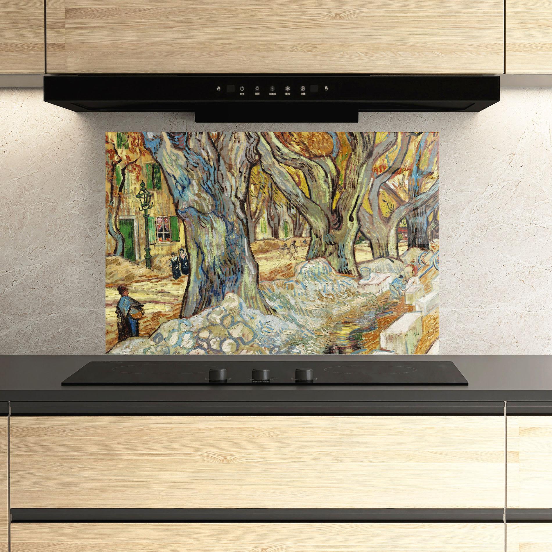 Küchenrückwand Glas The Large Plane Trees mockup 3