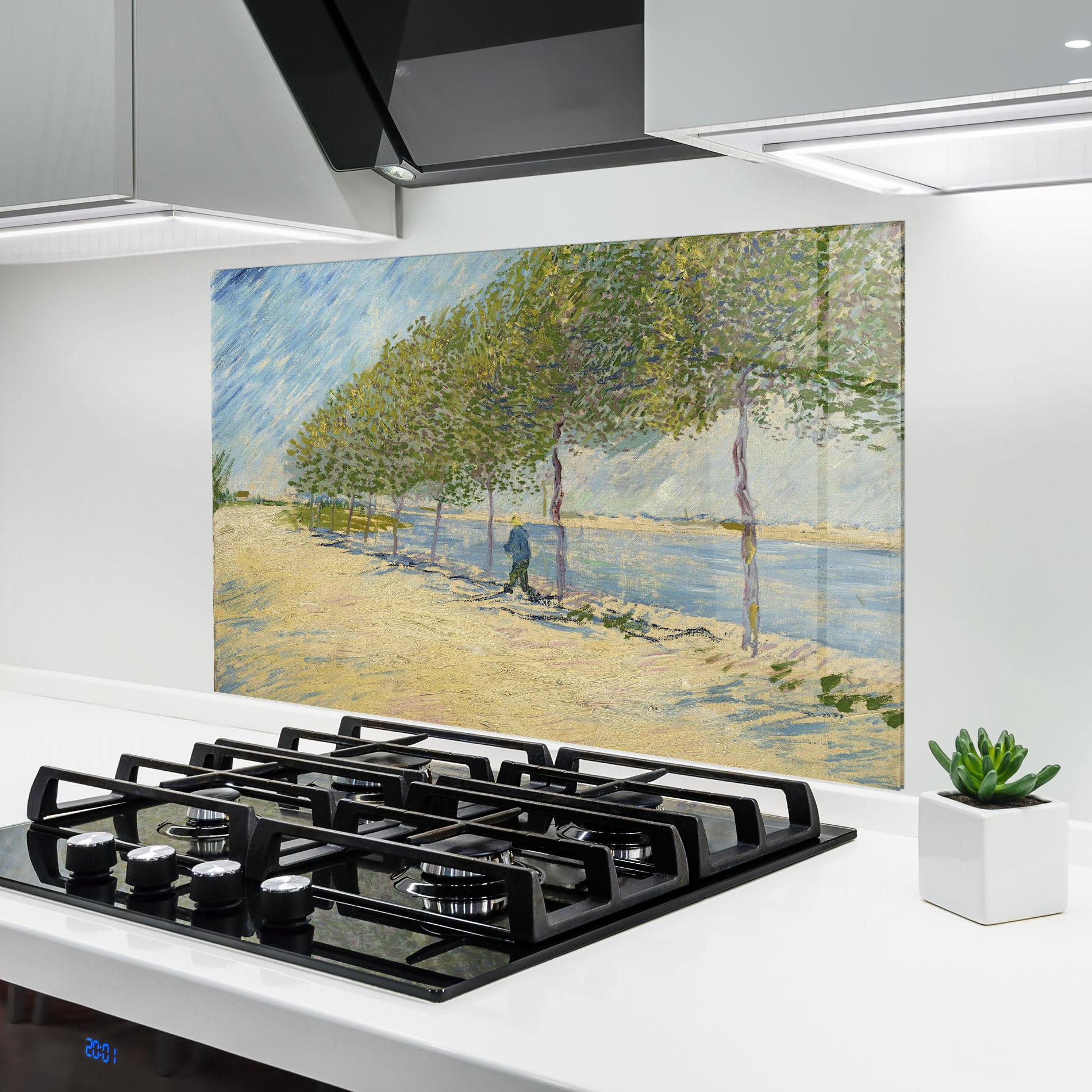 Küchenrückwand Glas Langs De Seine mockup 6