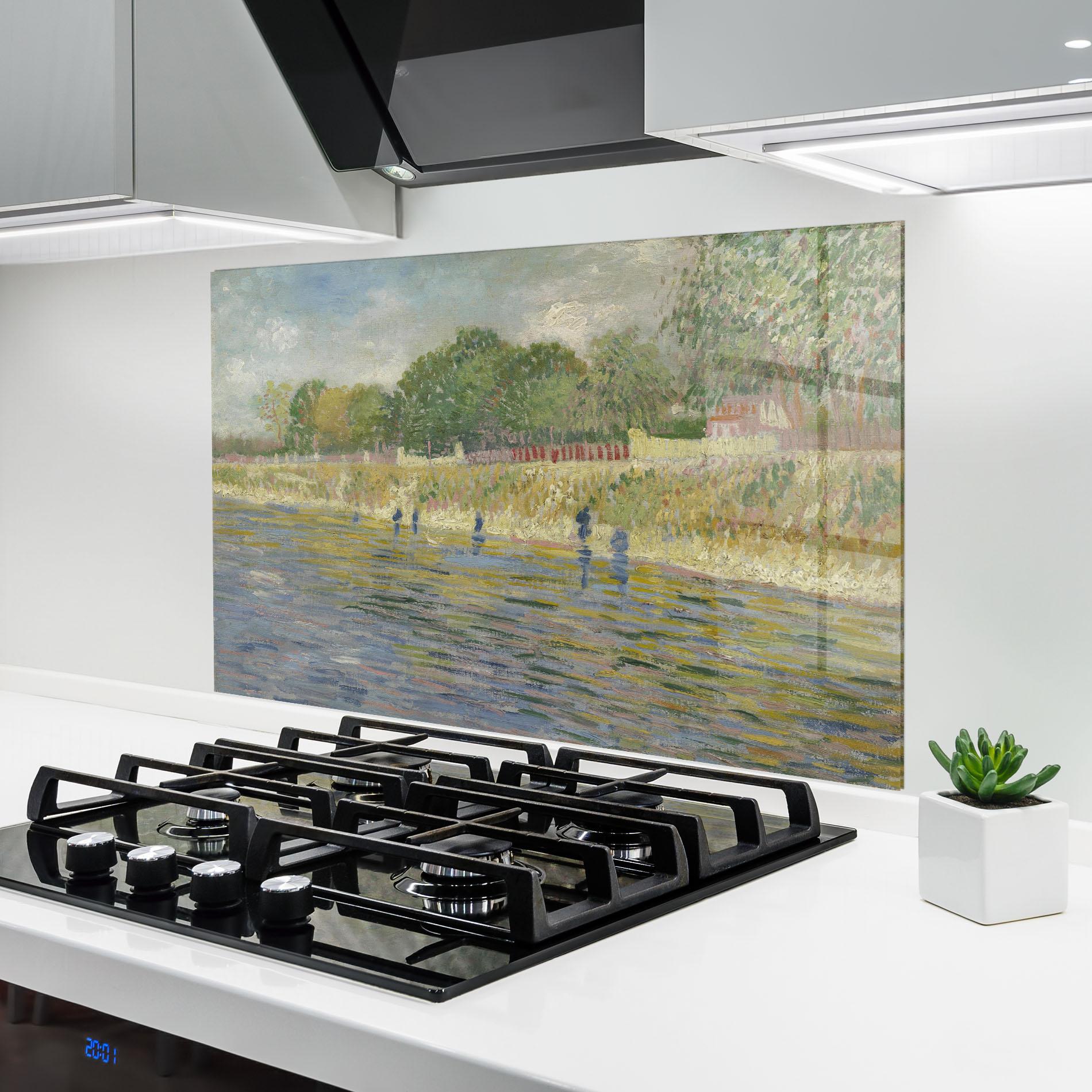 Küchenrückwand Glas Oever Van De Seine mockup 6