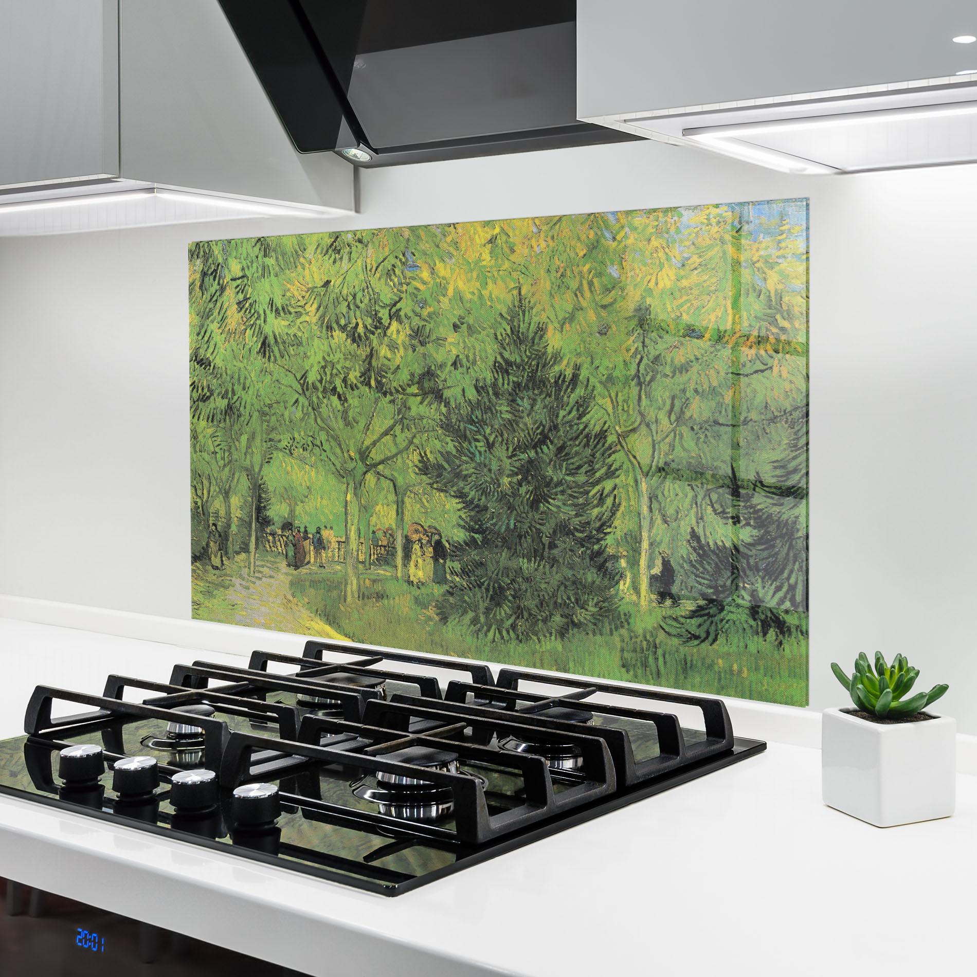Küchenrückwand Glas Park Of Arles mockup 6