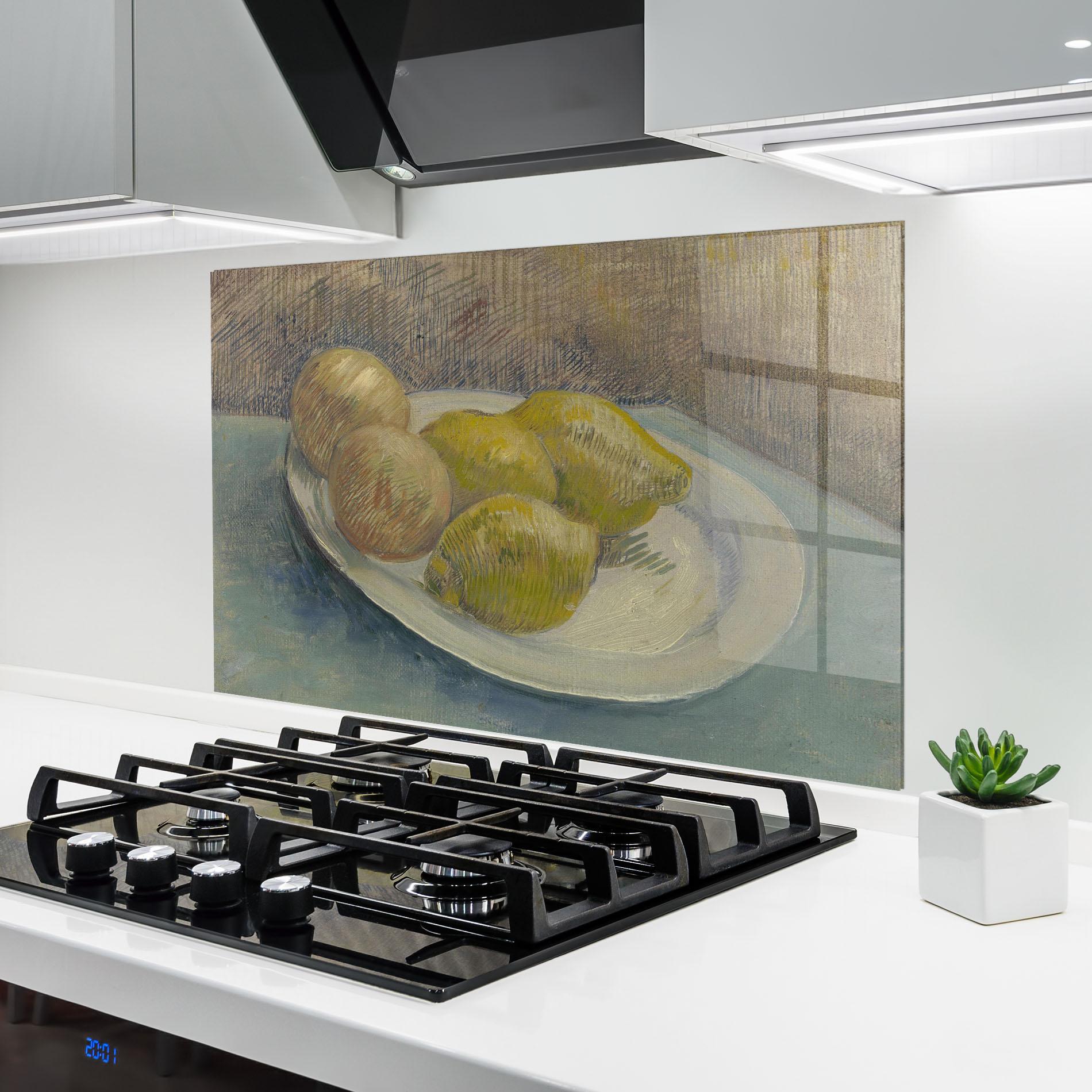 Küchenrückwand Glas Schotel Met Citrusvruchten mockup 6