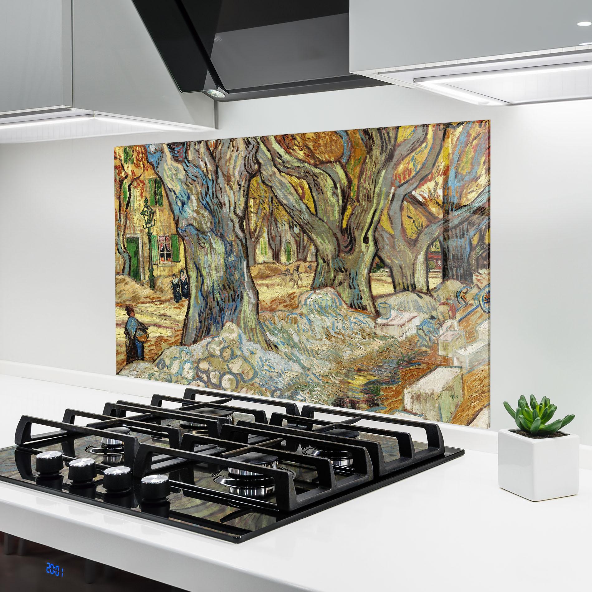 Küchenrückwand Glas The Large Plane Trees mockup 6