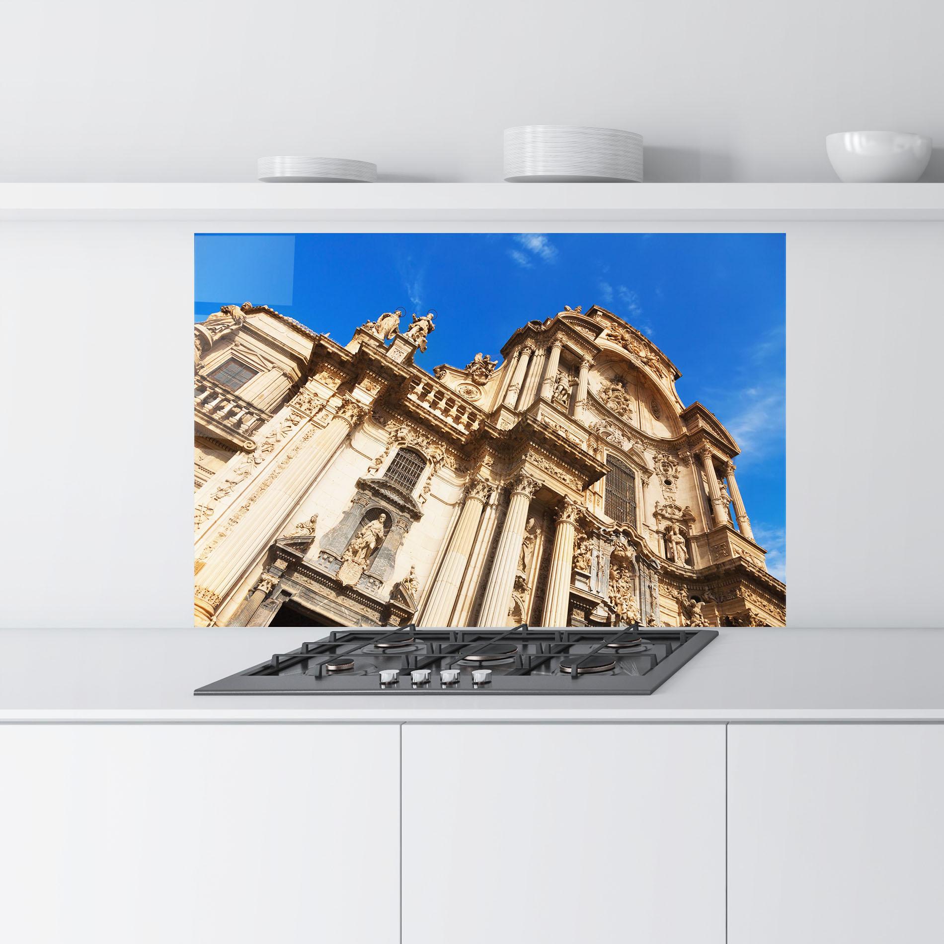 Küchenrückwand Glas Church Saint Mary mockup 9