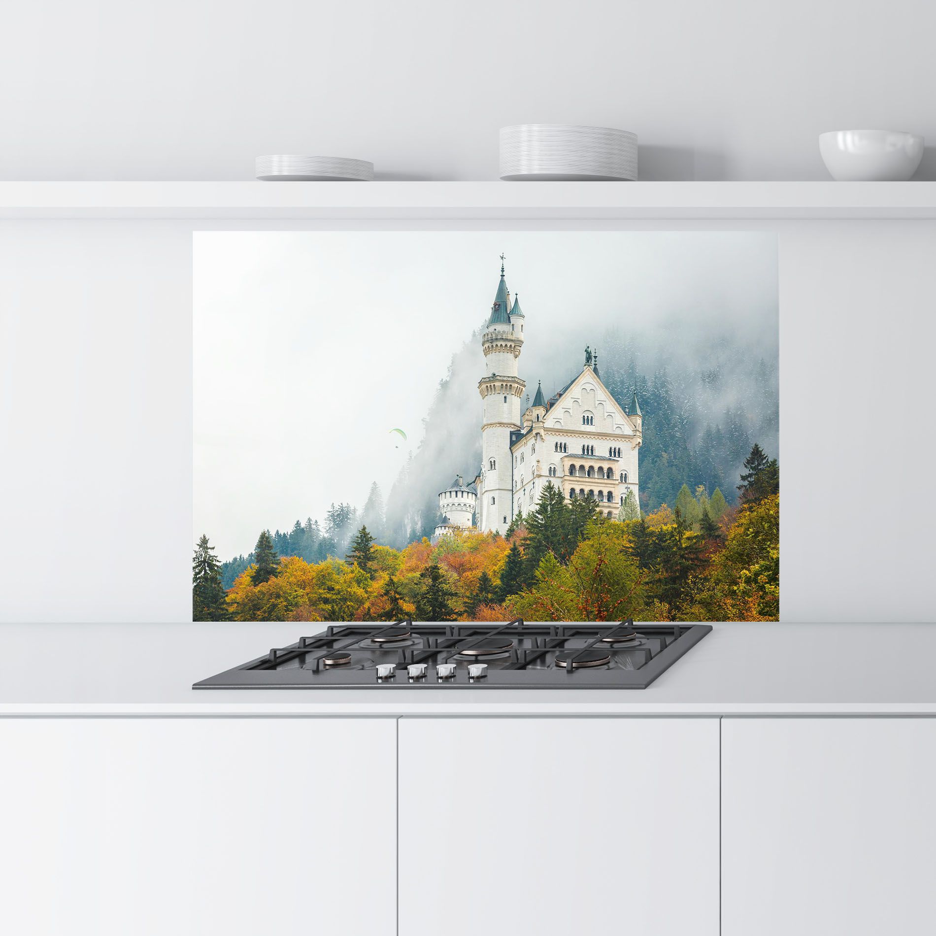 Neuschwanstein Castle Foggy mockup 9