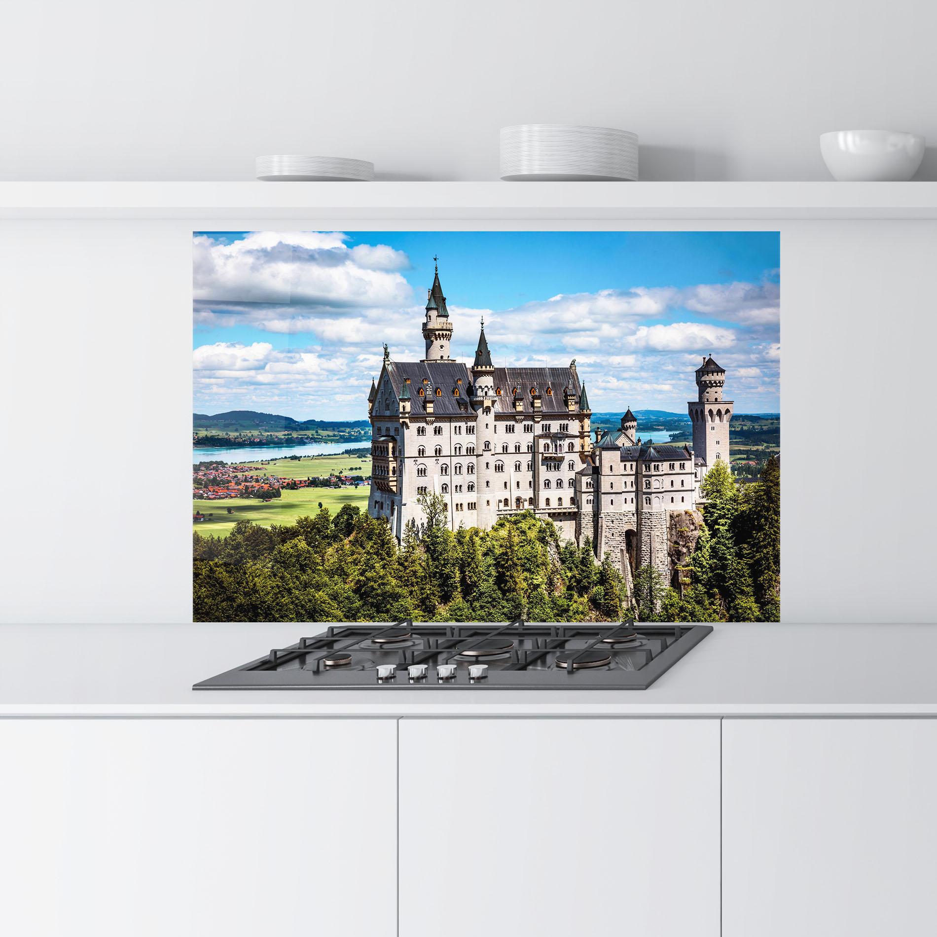 Küchenrückwand Glas Neuschwanstein Germany mockup 9
