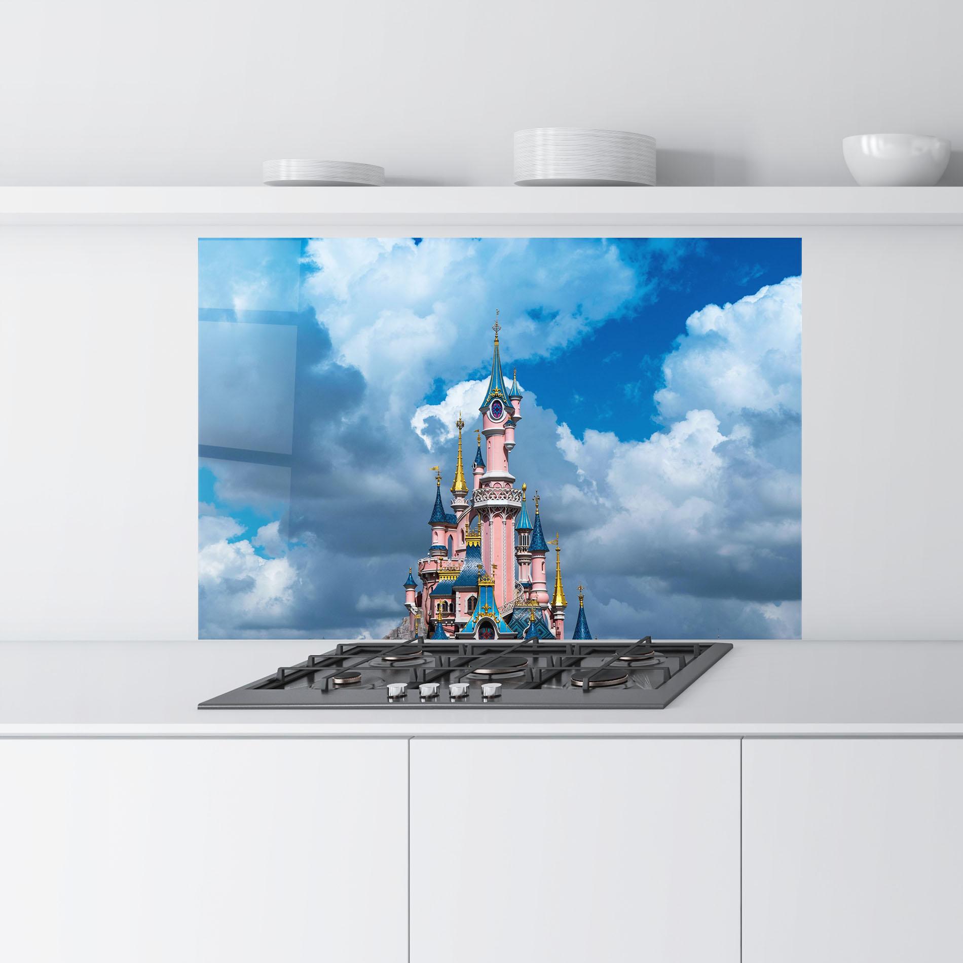 Küchenrückwand Glas Paris Castle mockup 9