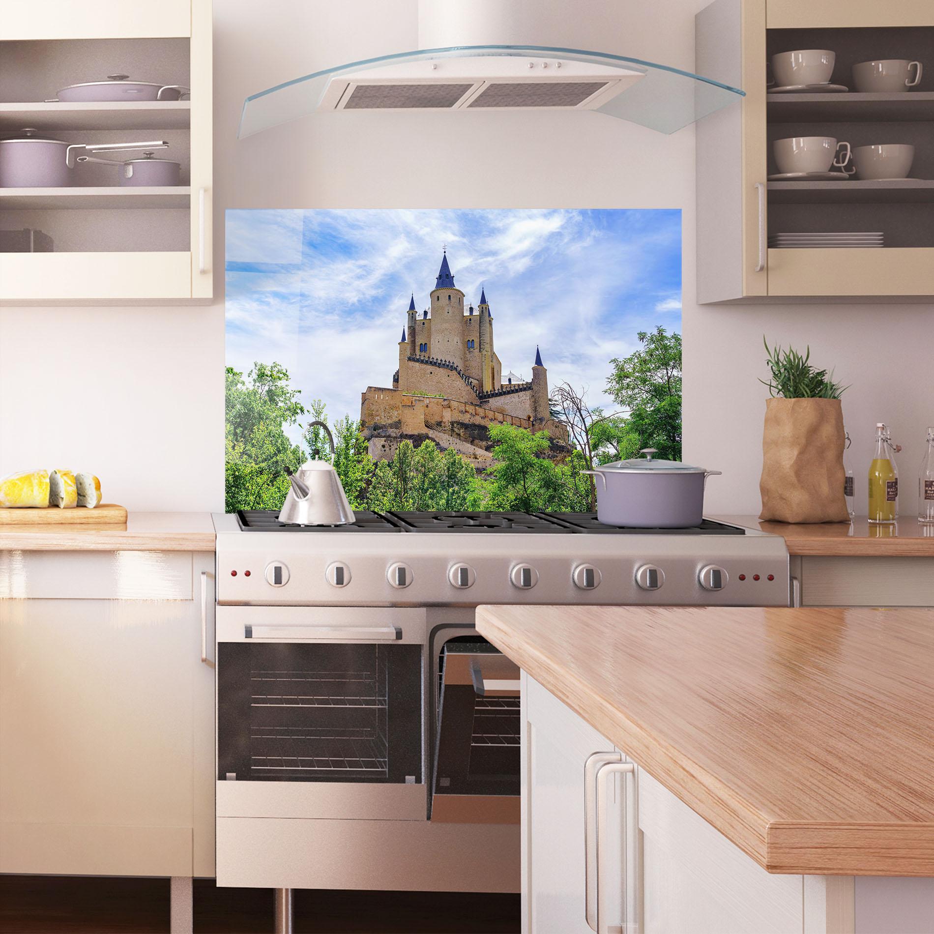 Küchenrückwand Glas Castle Alcazar mockup 1