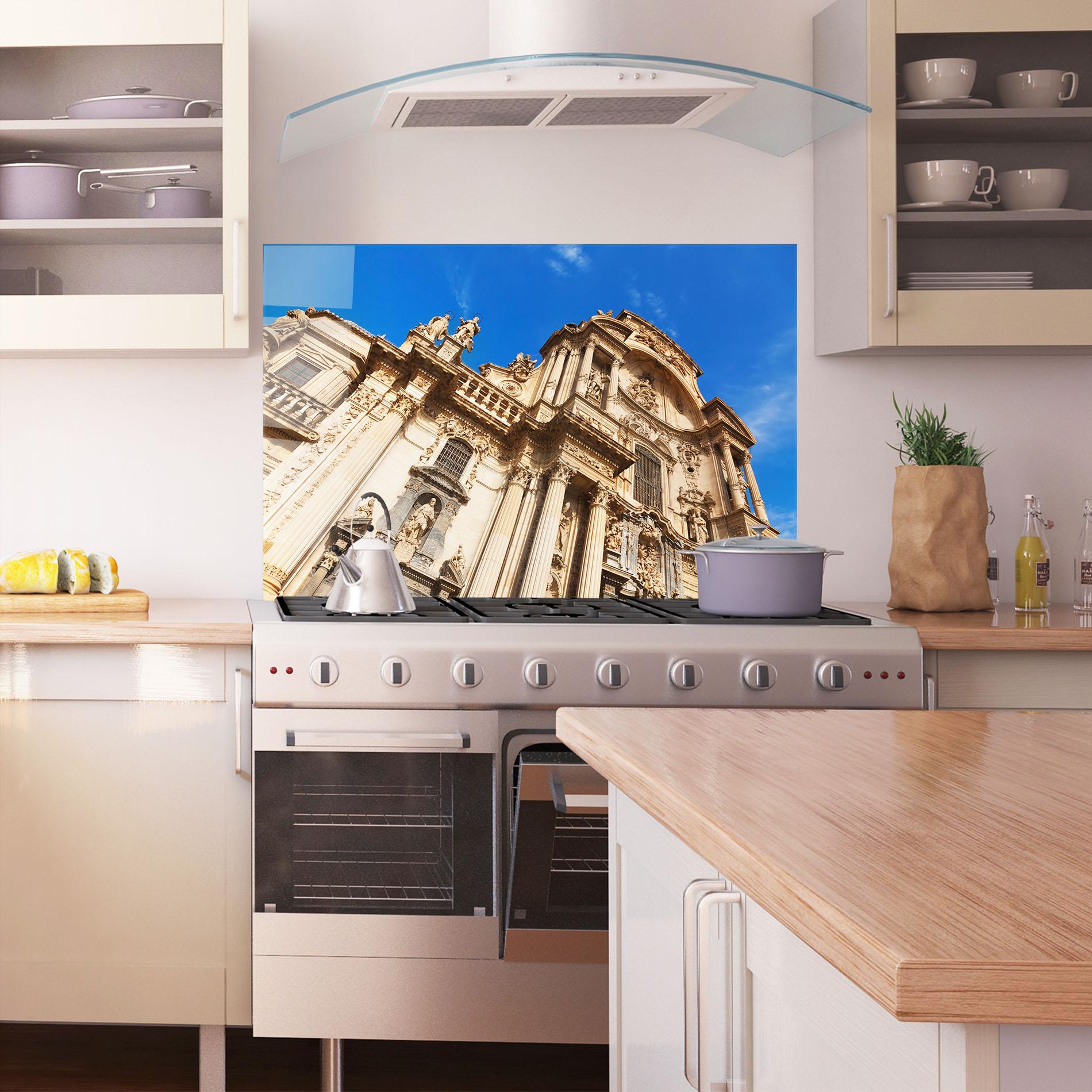 Küchenrückwand Glas Church Saint Mary mockup 1