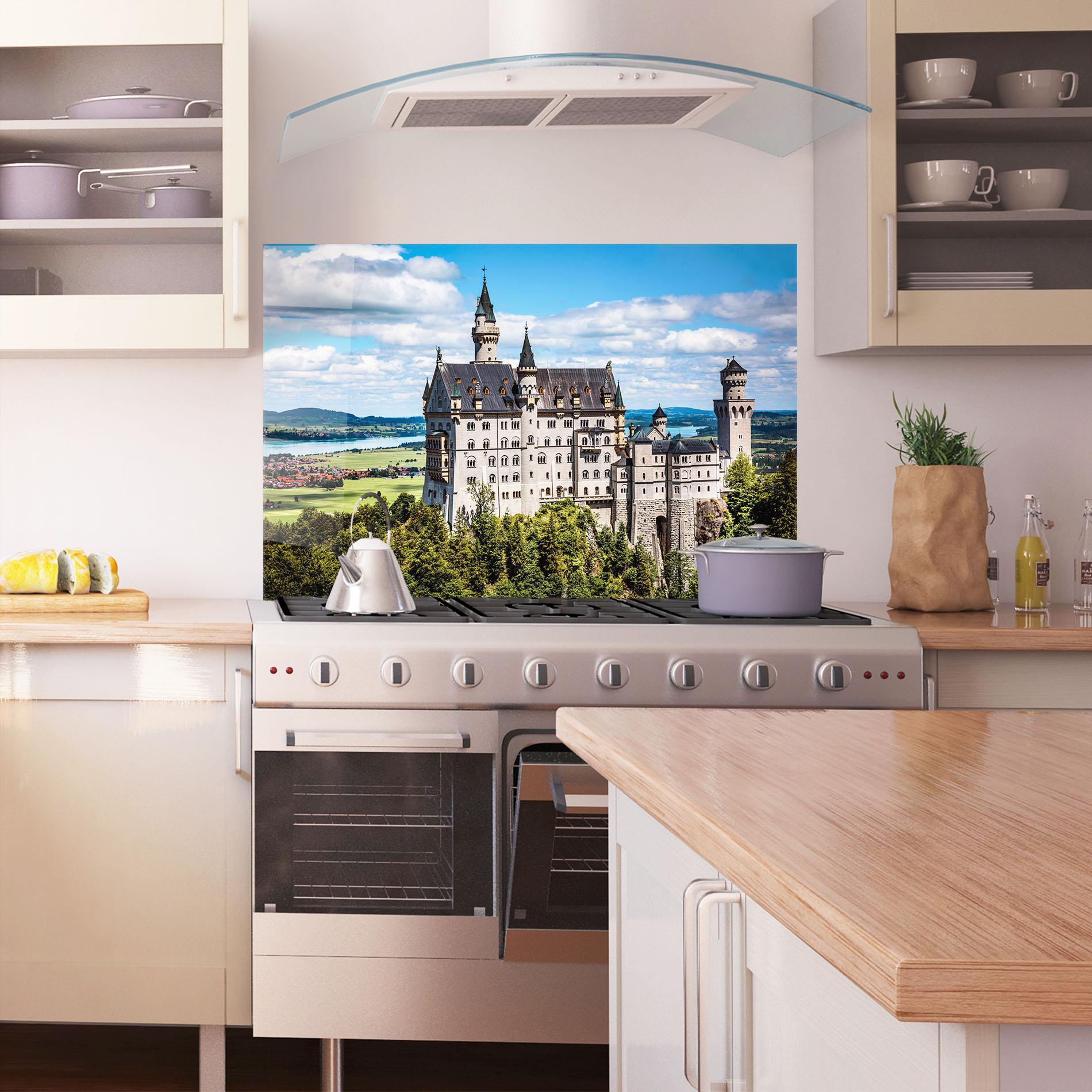 Küchenrückwand Glas Neuschwanstein Germany mockup 1