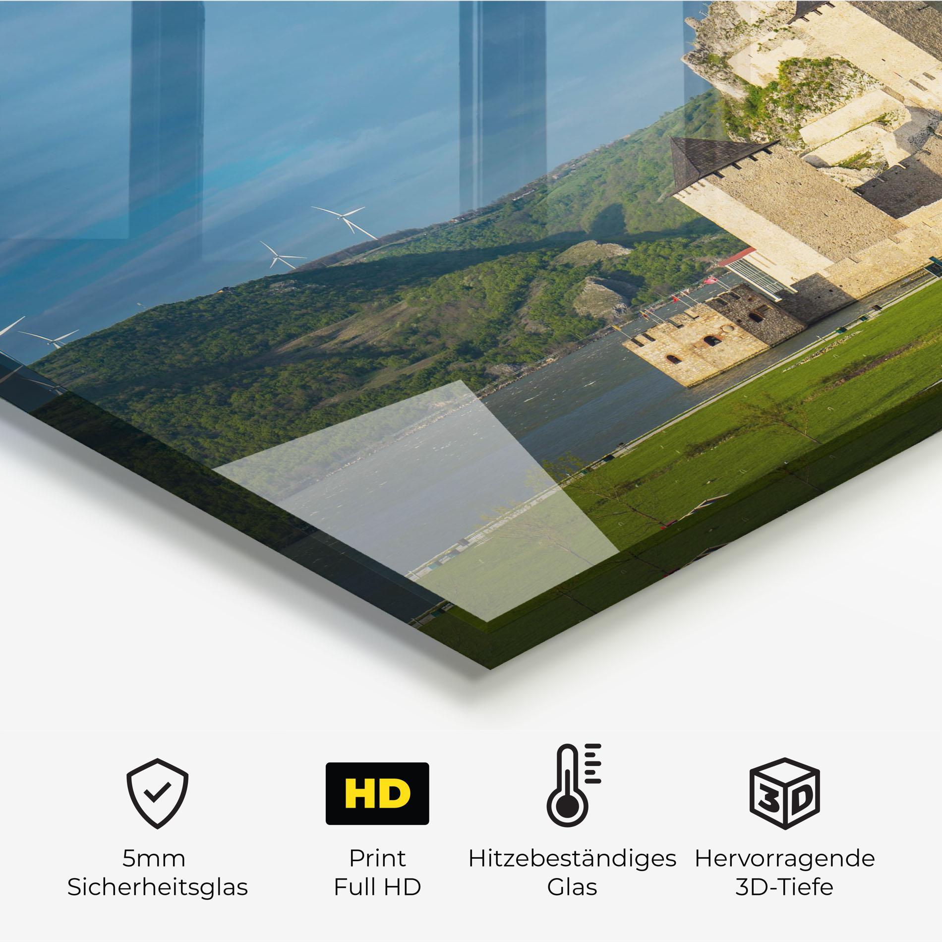 Küchenrückwand Glas Medieval Golubac Serbia mockup 2