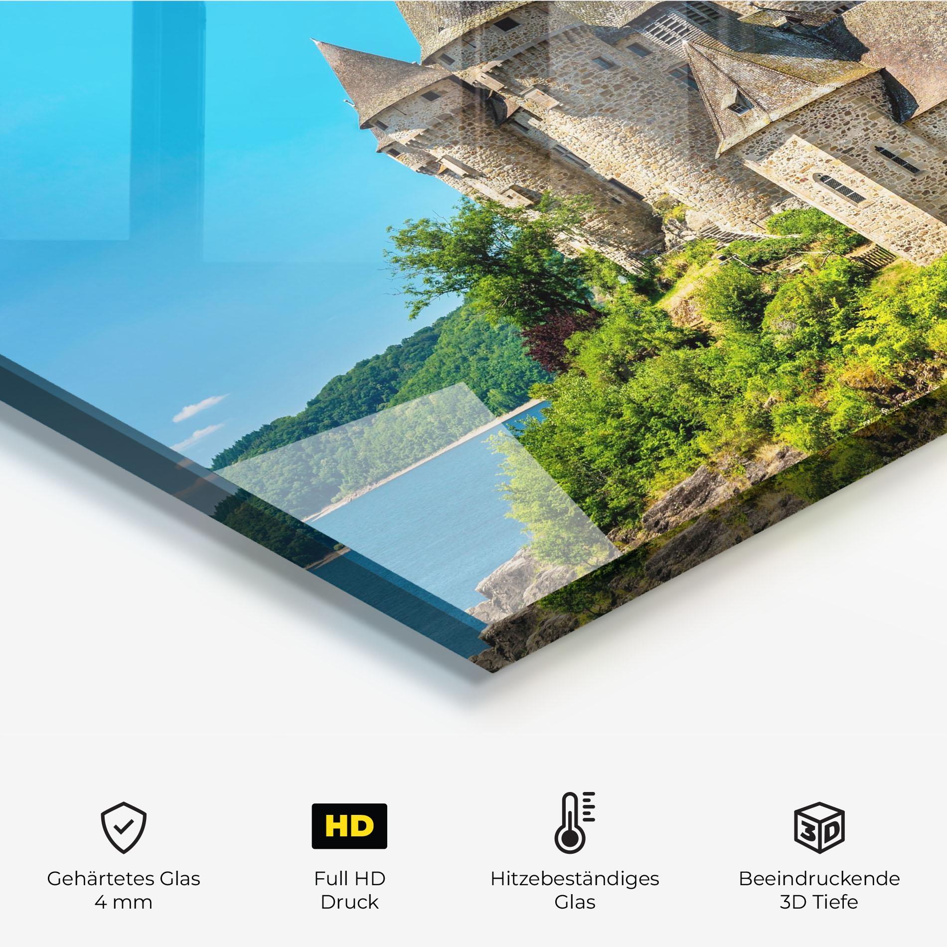 Küchenrückwand Glas Medieval Castle France mockup 2