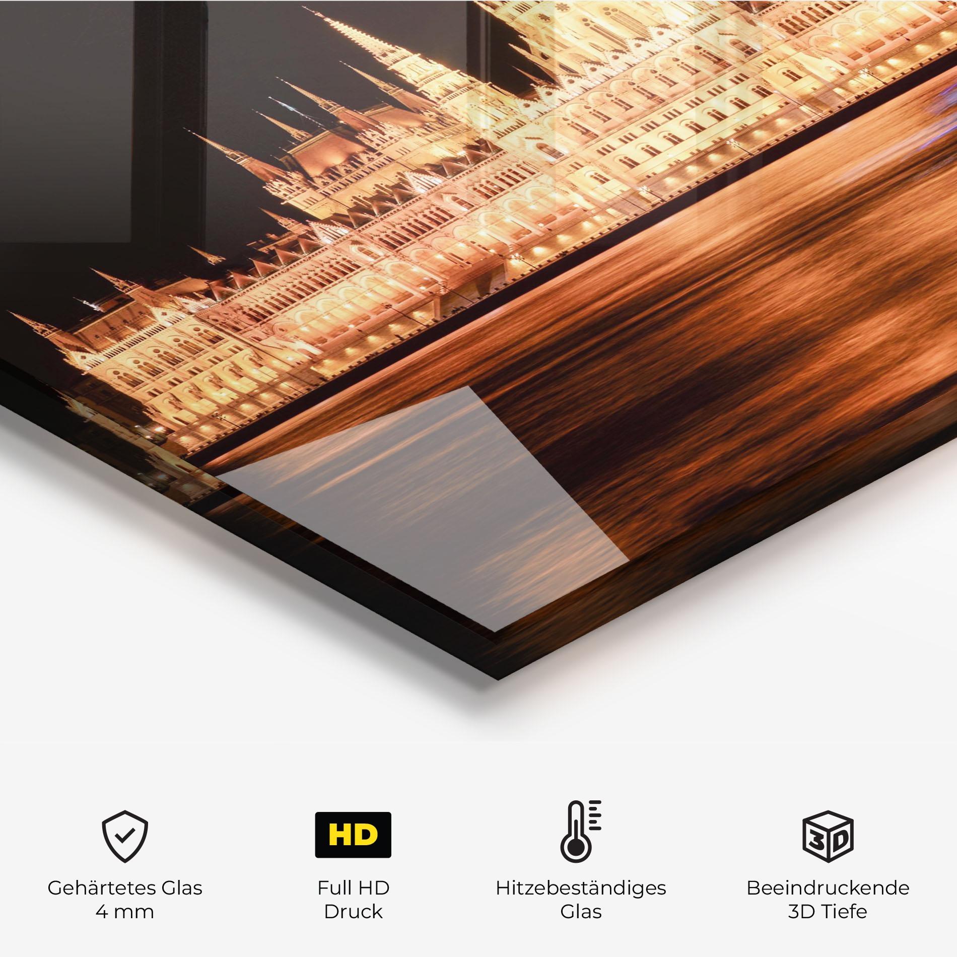 Küchenrückwand Glas Night Reflection mockup 2