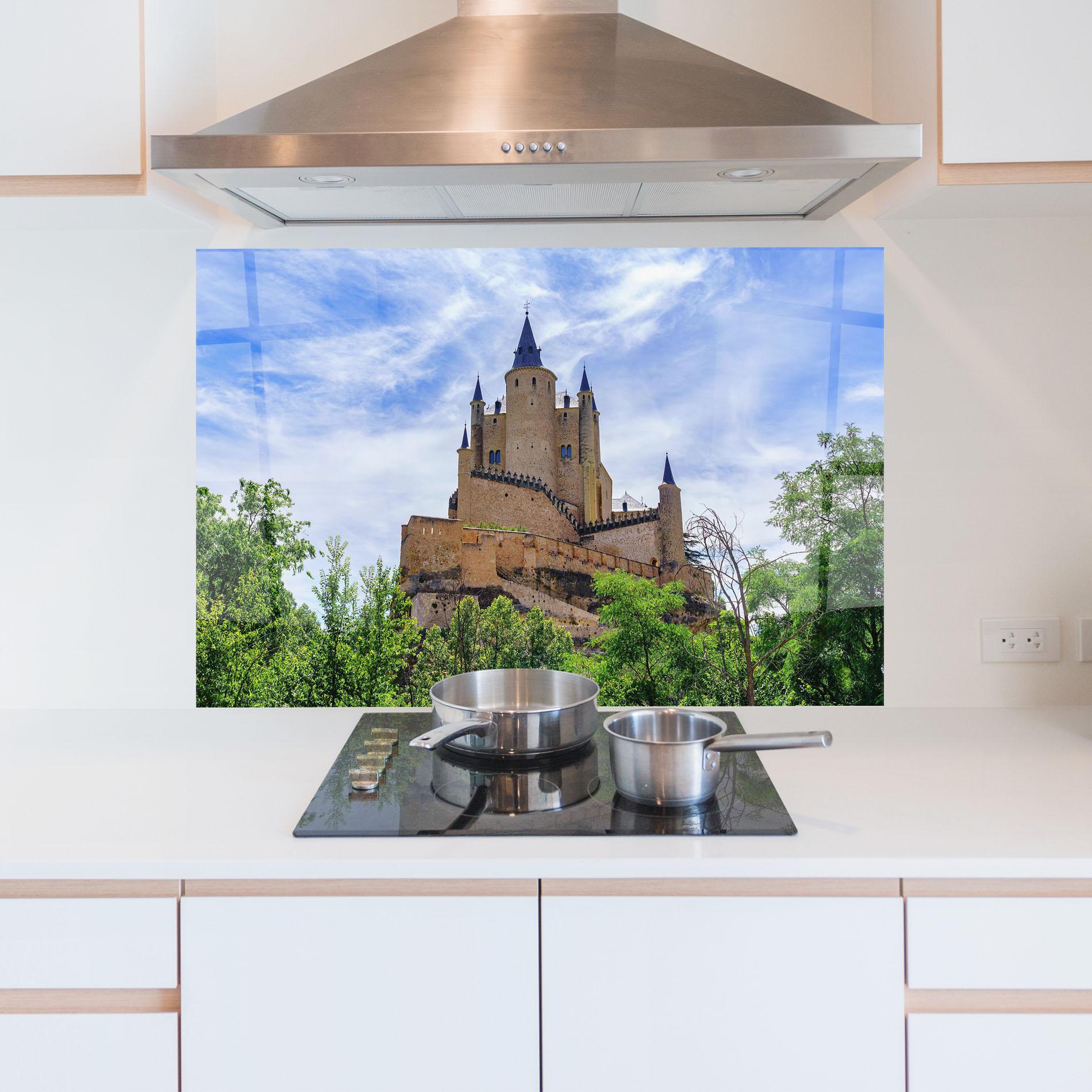 Küchenrückwand Glas Castle Alcazar mockup 5