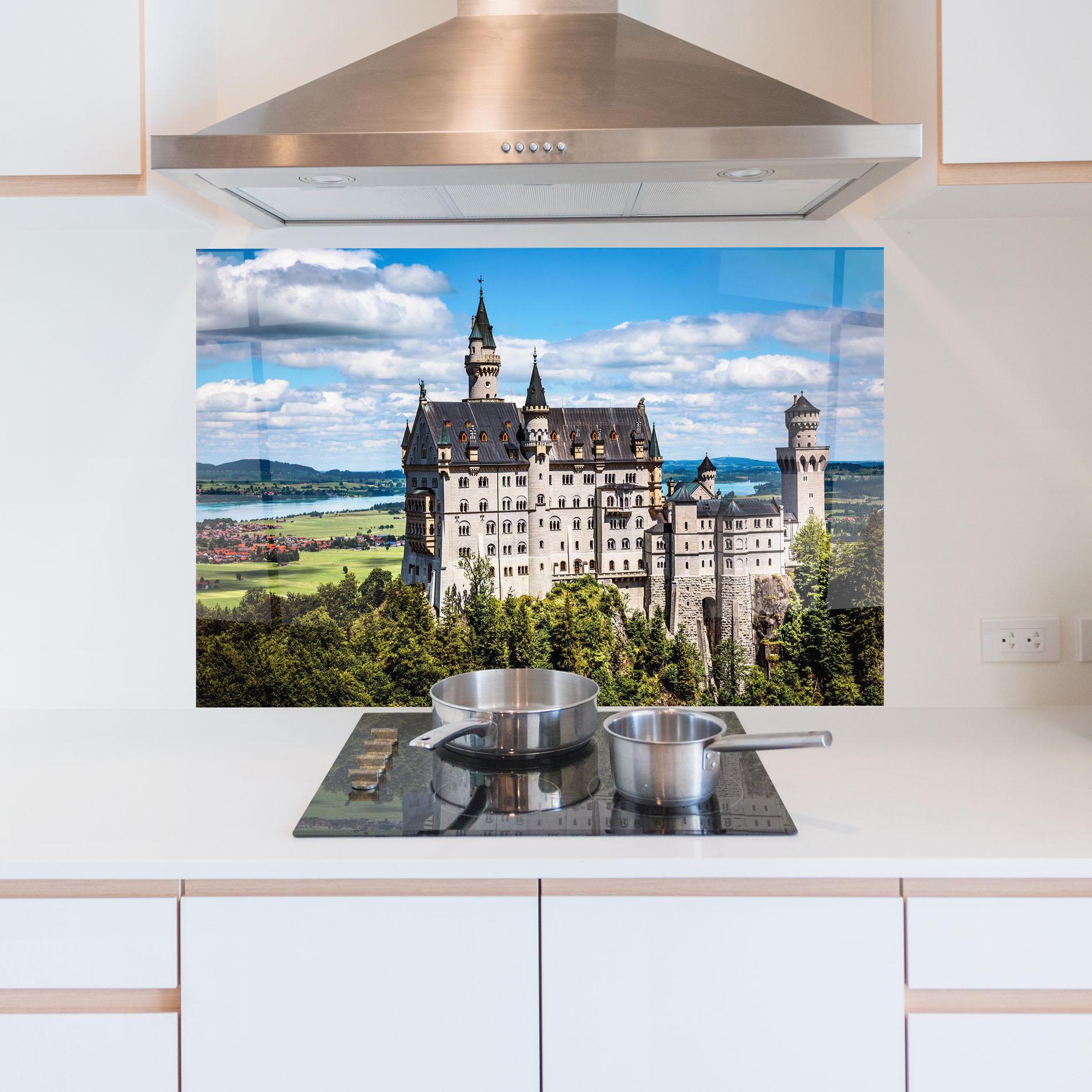 Küchenrückwand Glas Neuschwanstein Germany mockup 5
