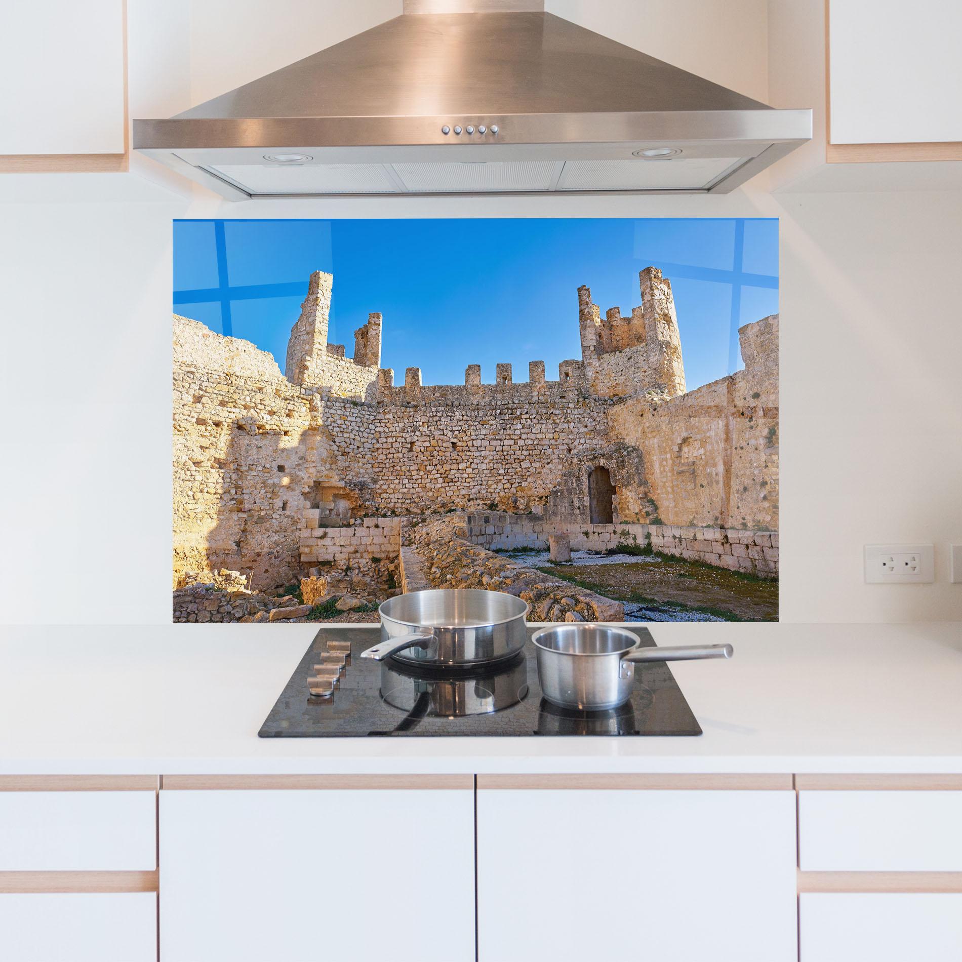 Küchenrückwand Glas Xivert Castle Alcala mockup 5