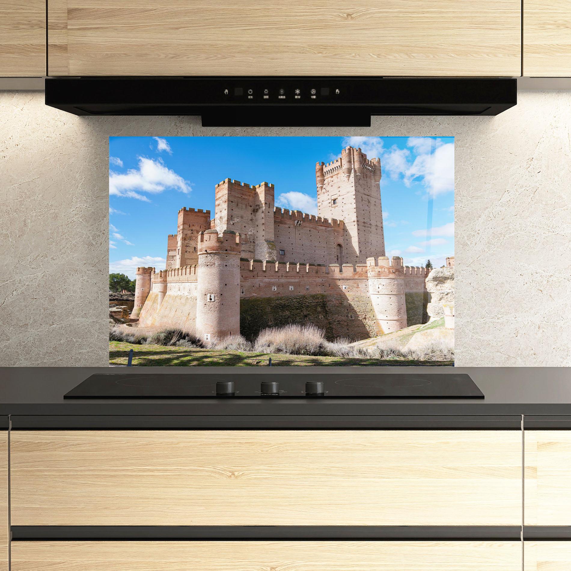 Küchenrückwand Glas Castle La Mota mockup 3
