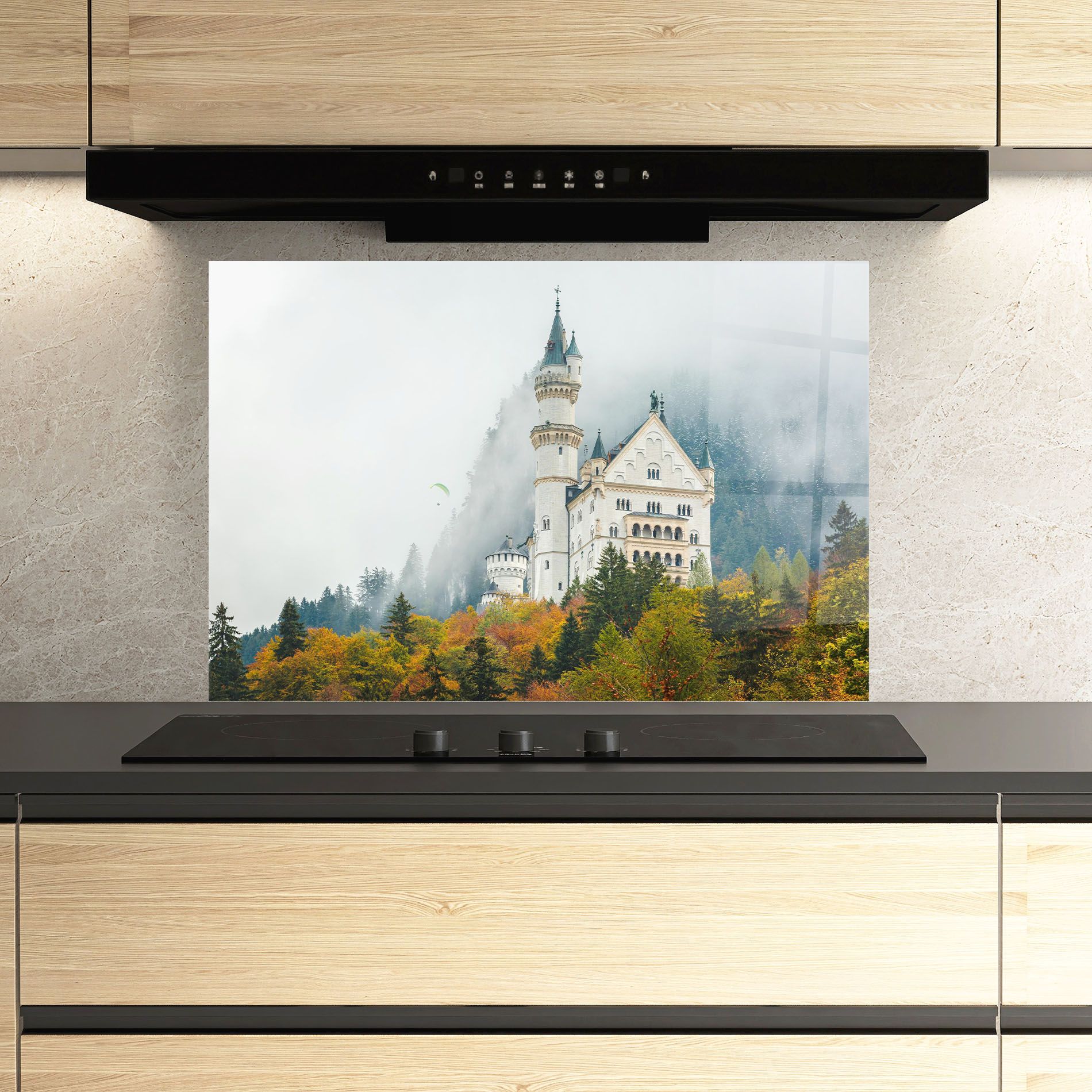 Neuschwanstein Castle Foggy mockup 3