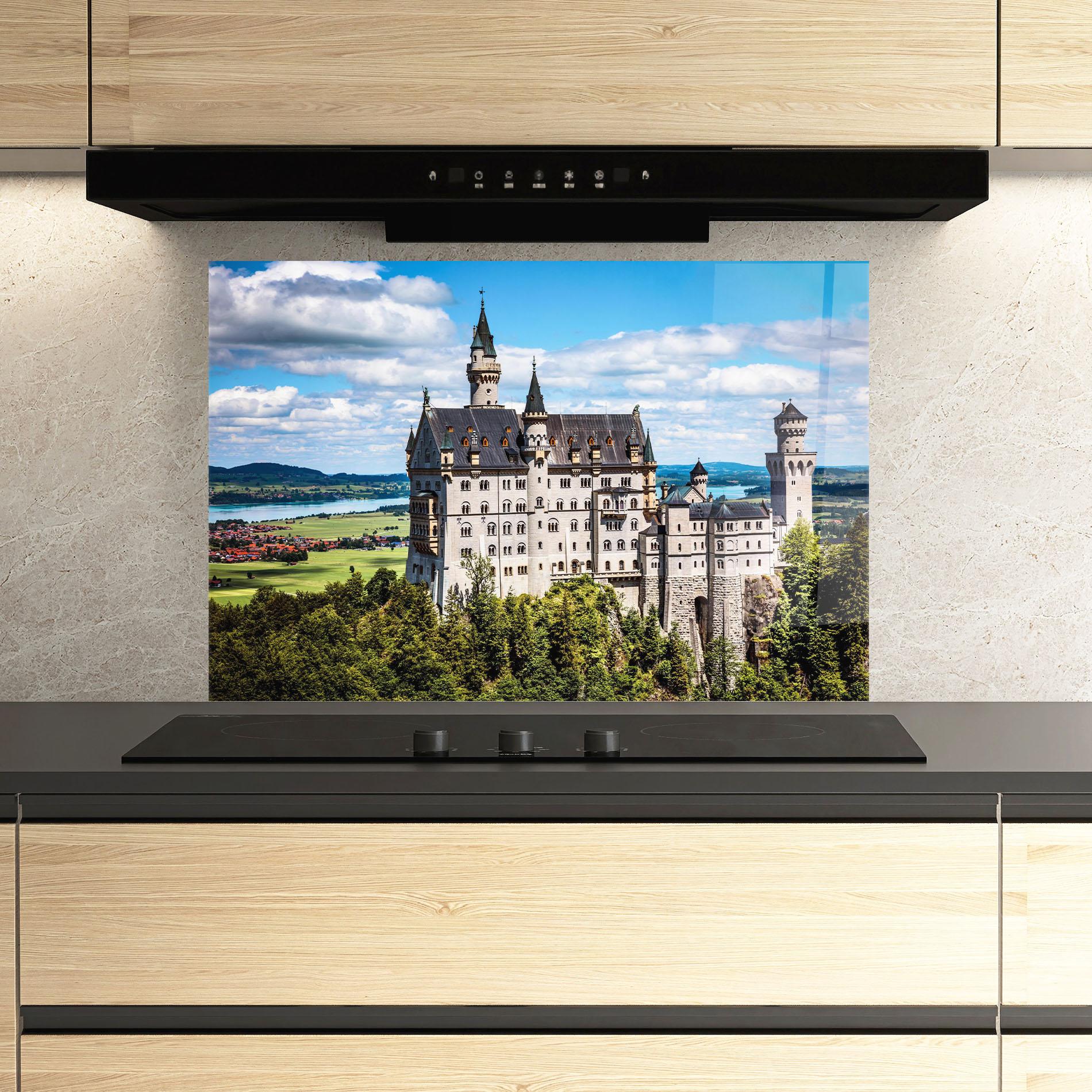 Küchenrückwand Glas Neuschwanstein Germany mockup 3