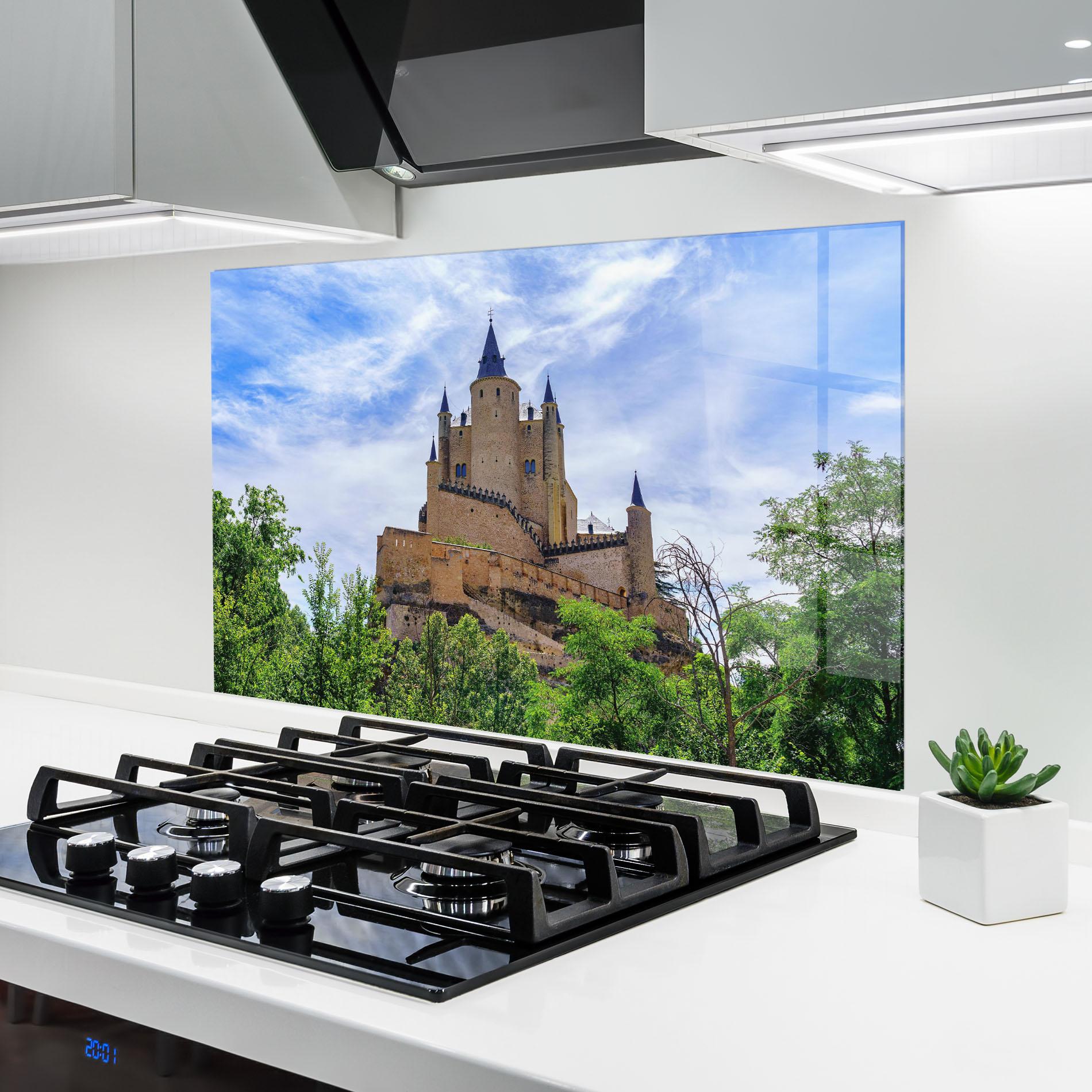 Küchenrückwand Glas Castle Alcazar mockup 6