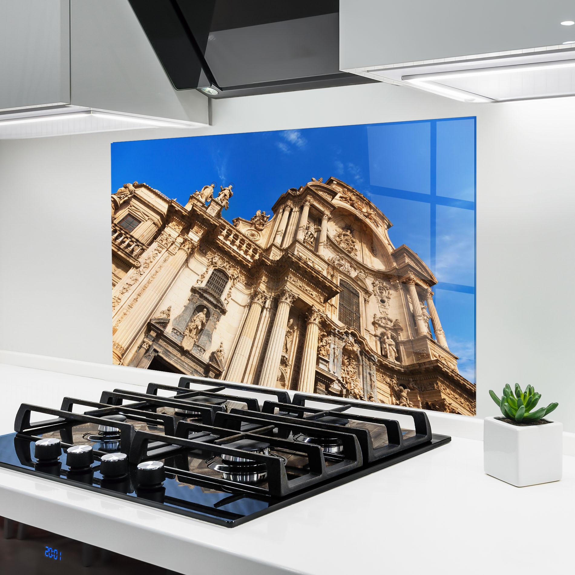 Küchenrückwand Glas Church Saint Mary mockup 6