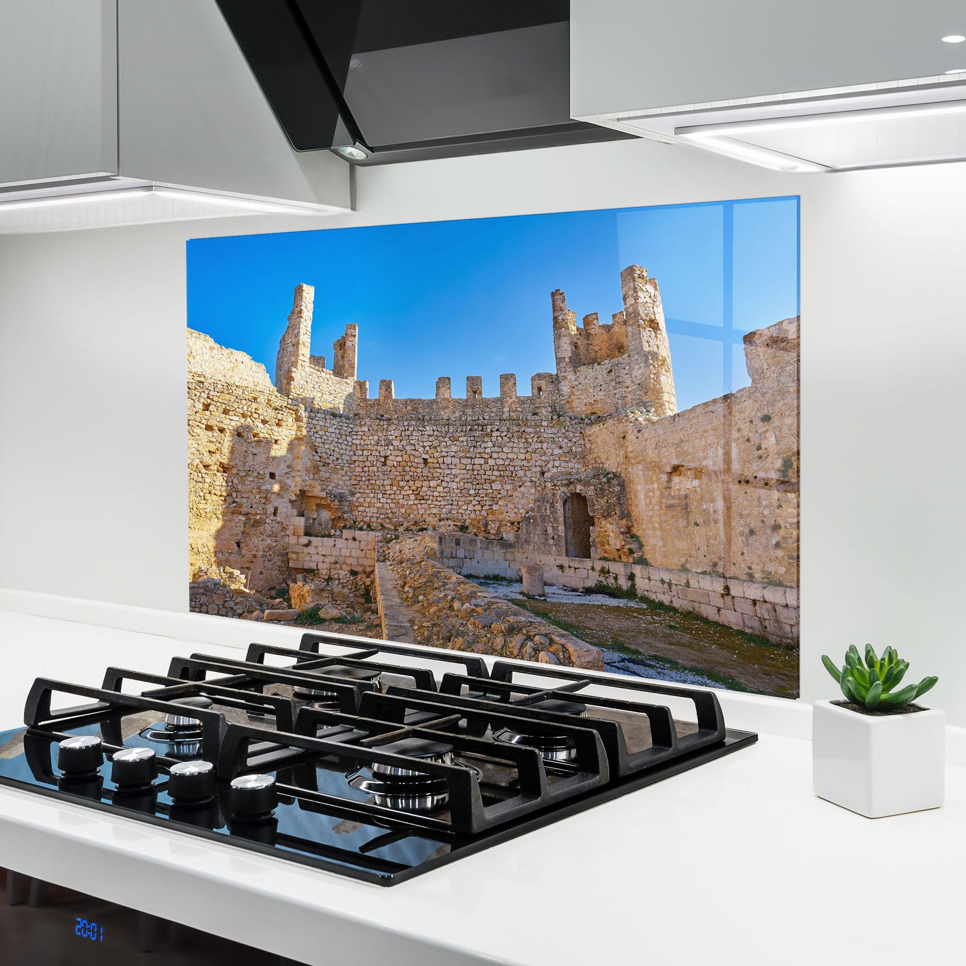 Küchenrückwand Glas Xivert Castle Alcala mockup 6