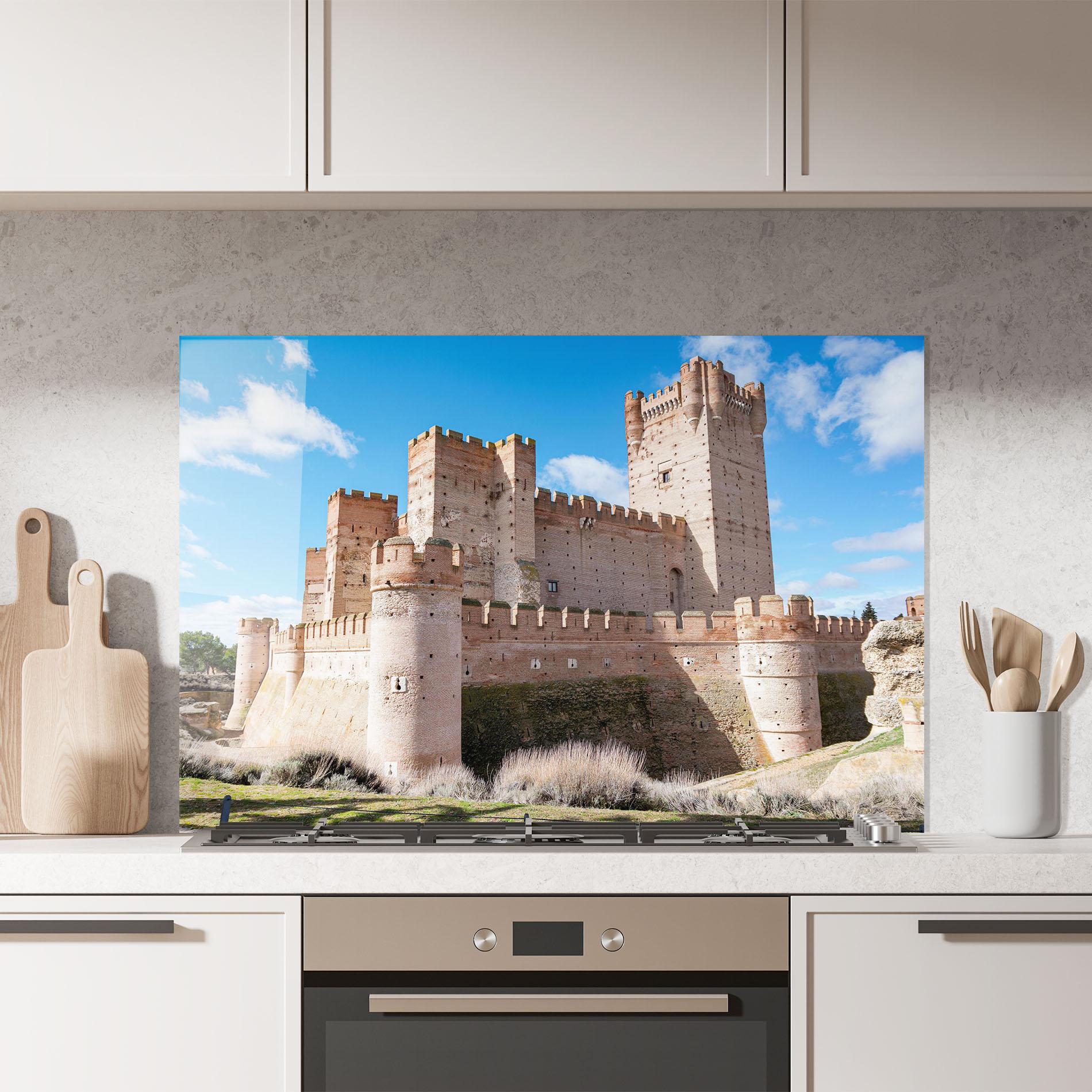 Küchenrückwand Glas Castle La Mota mockup 7