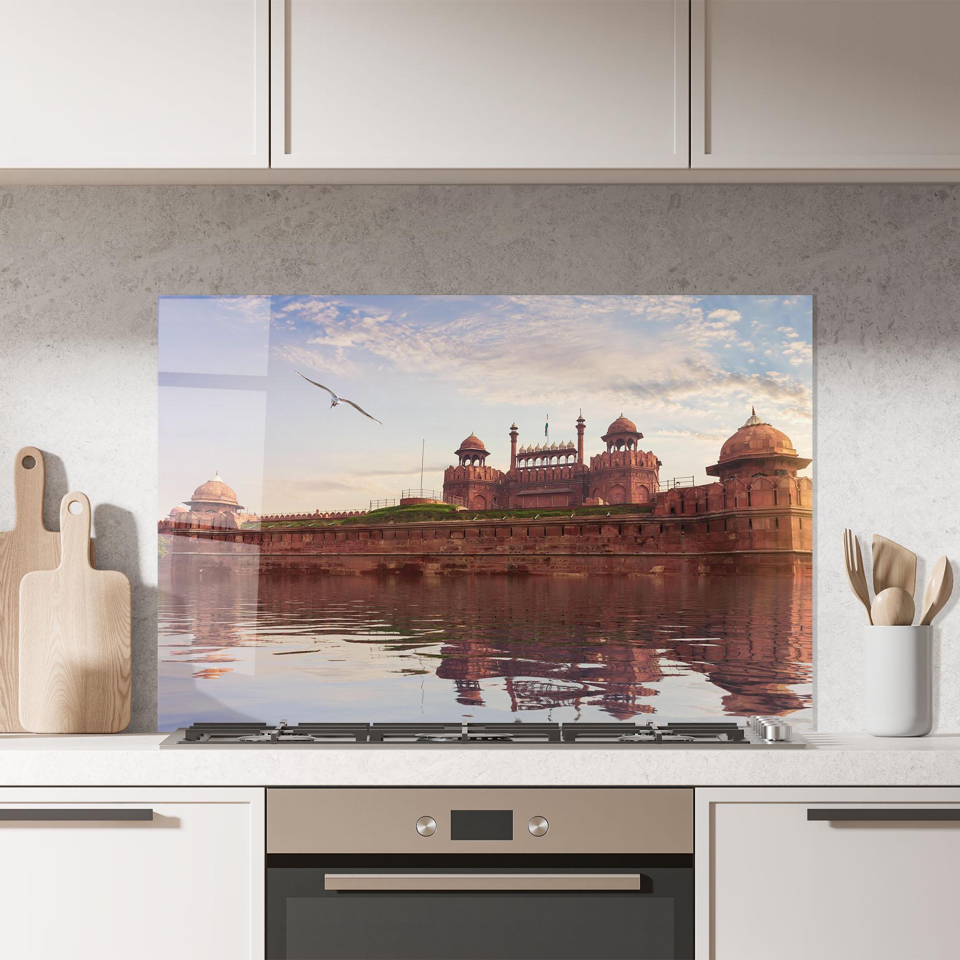 Küchenrückwand Glas Delhi India mockup 7