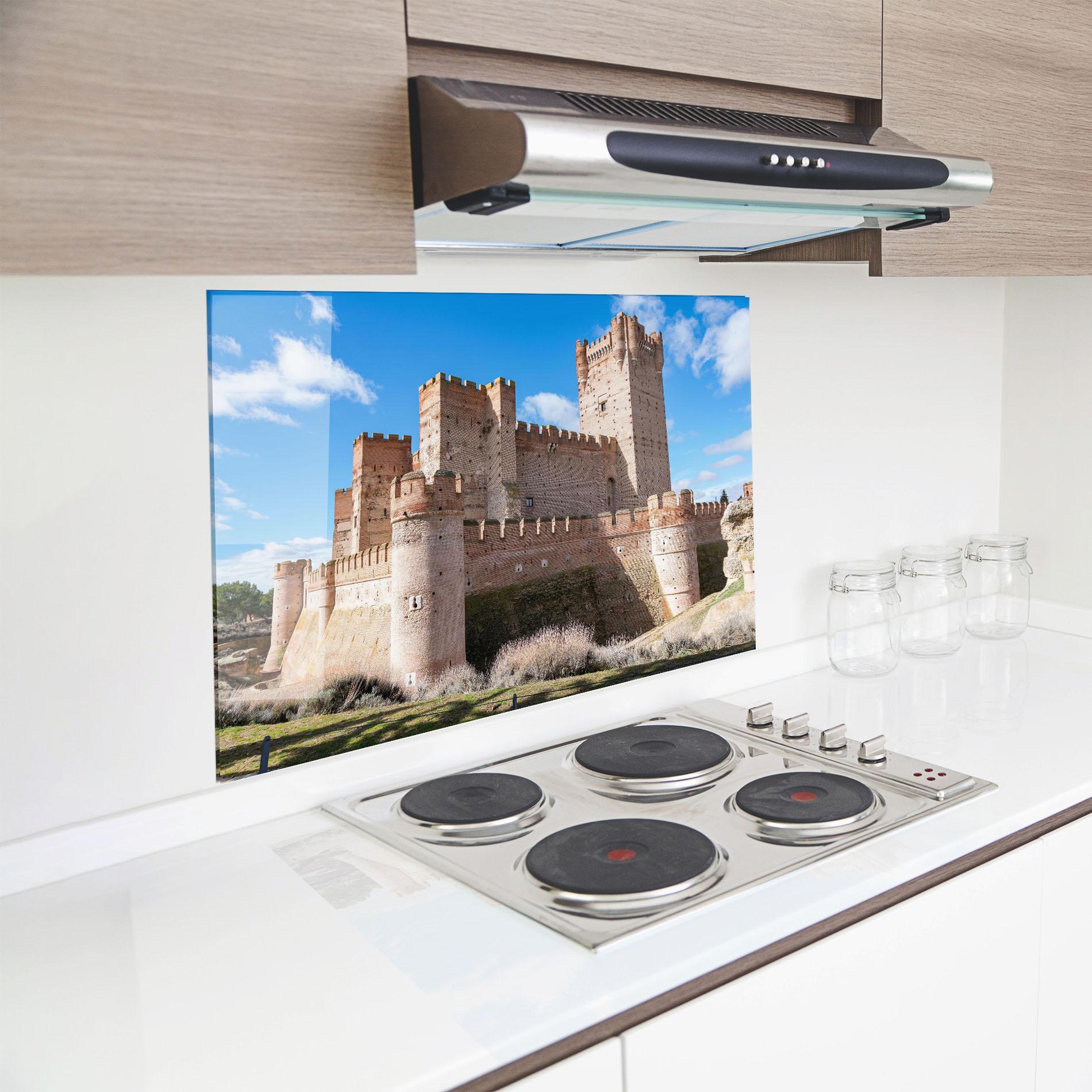 Küchenrückwand Glas Castle La Mota mockup 8
