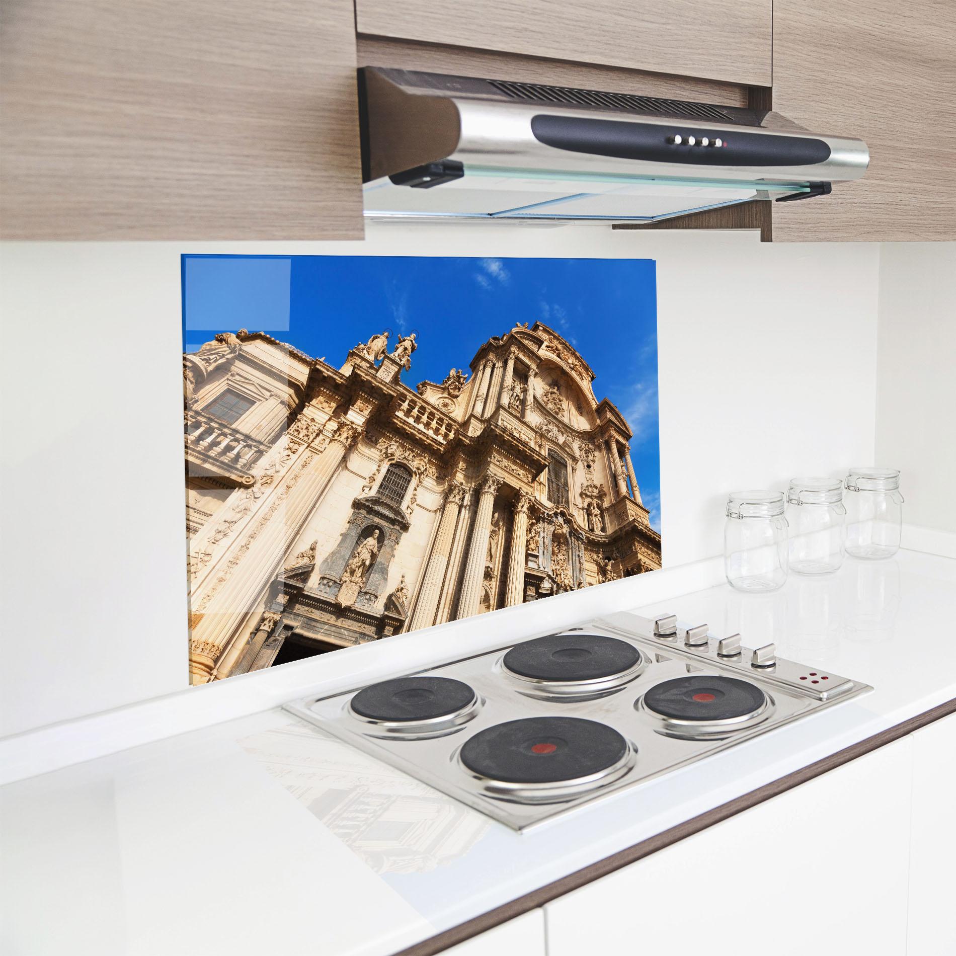 Küchenrückwand Glas Church Saint Mary mockup 8