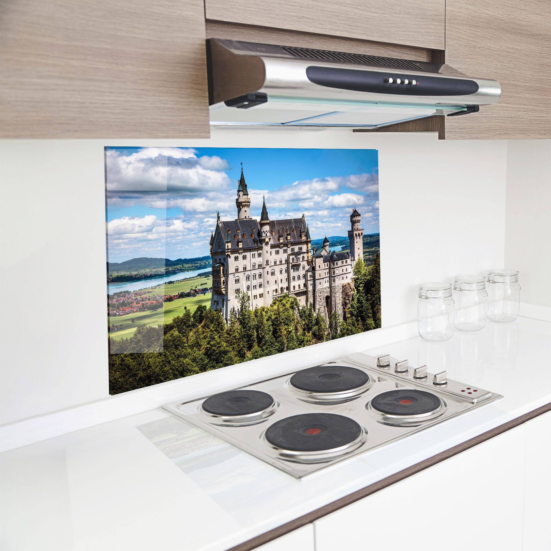 Küchenrückwand Glas Neuschwanstein Germany mockup 8