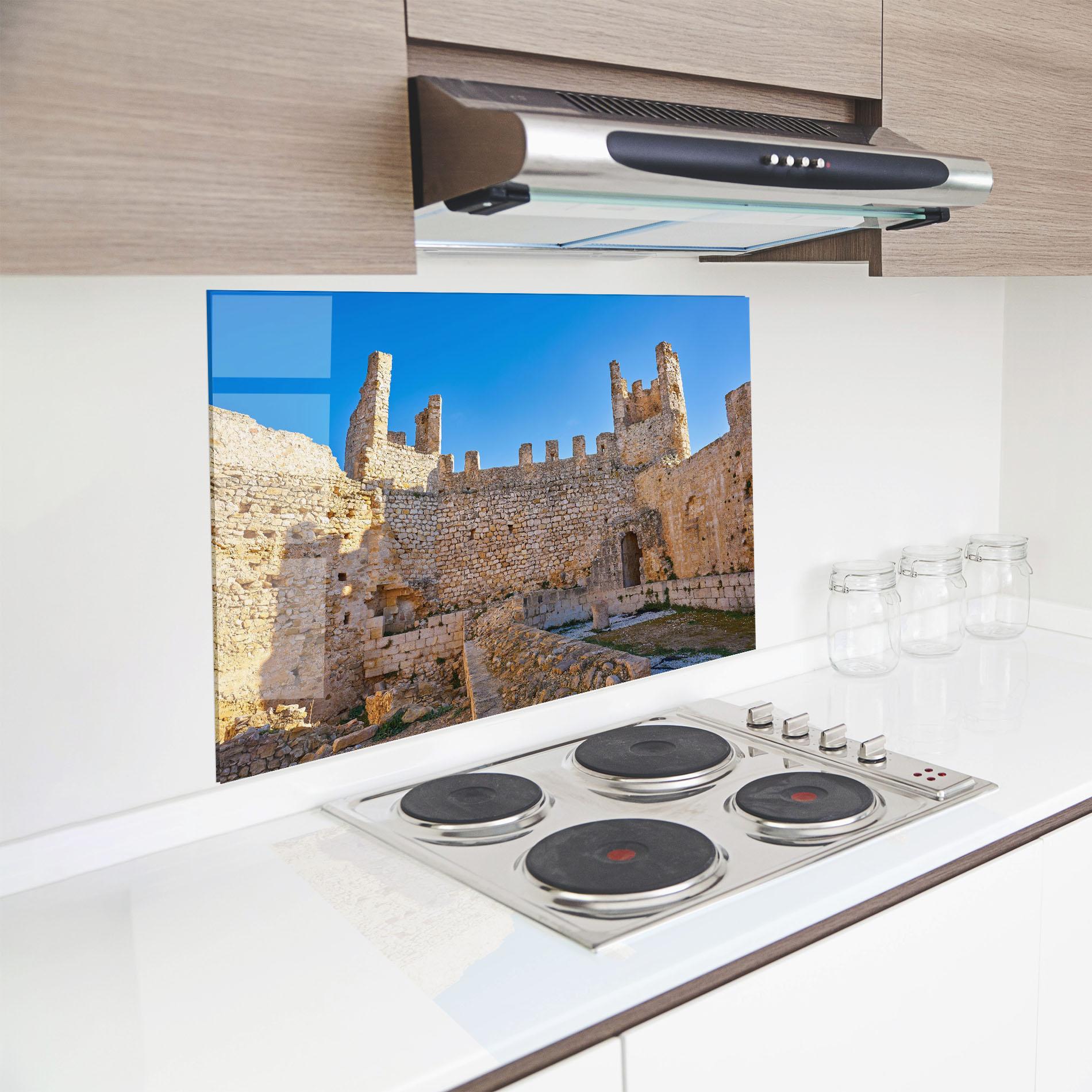 Küchenrückwand Glas Xivert Castle Alcala mockup 8