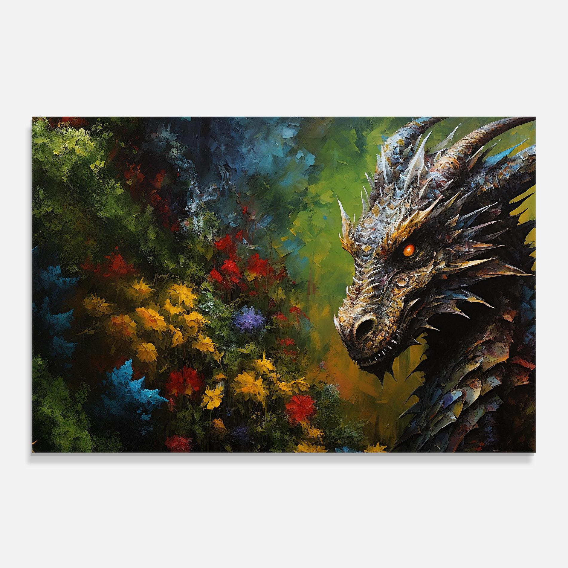 Küchenrückwand Glas Dragon In Nature mockup 0