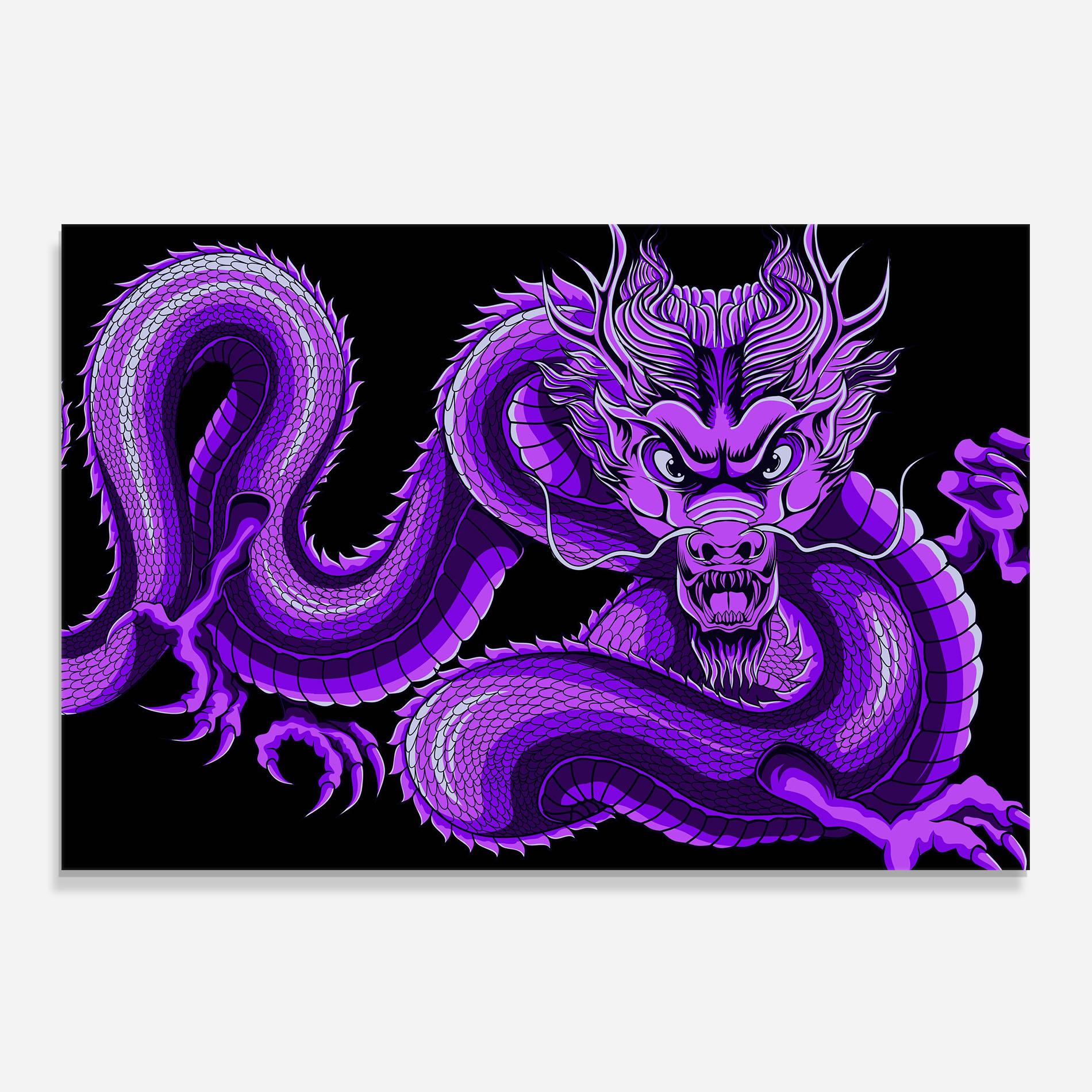 Küchenrückwand Glas Purple Dragon mockup 0