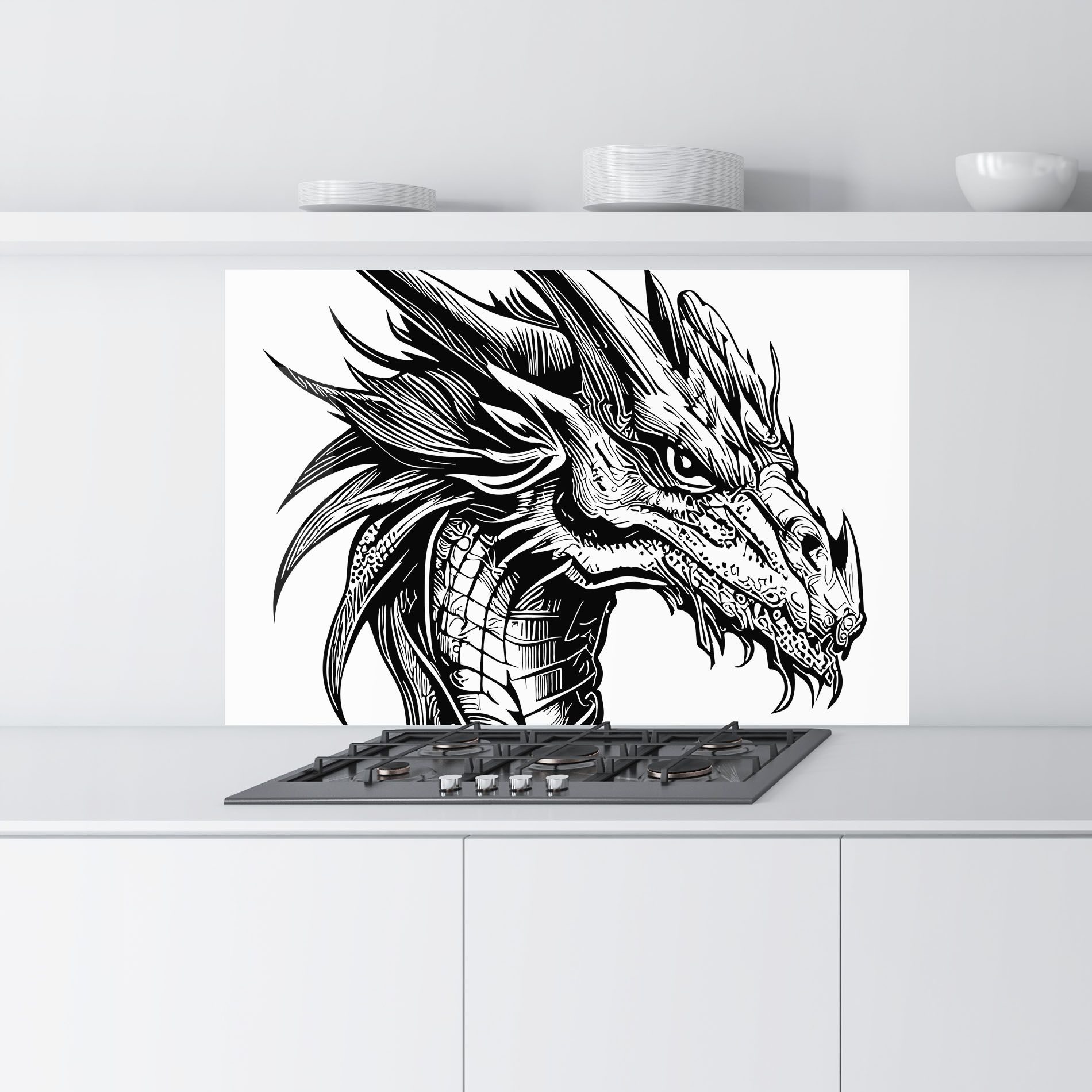 Black Line Dragon mockup 9