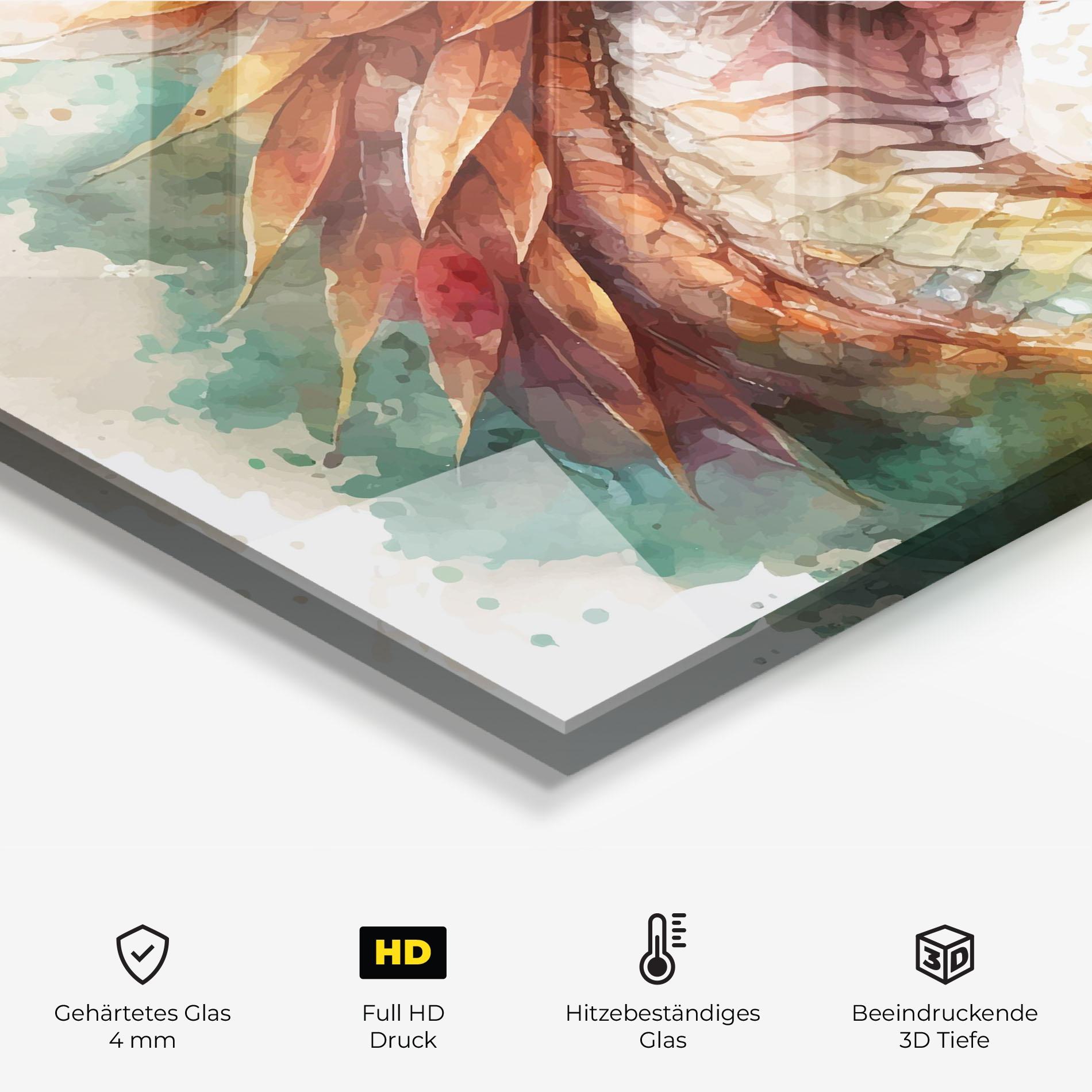 Küchenrückwand Glas Earth Dragon mockup 2