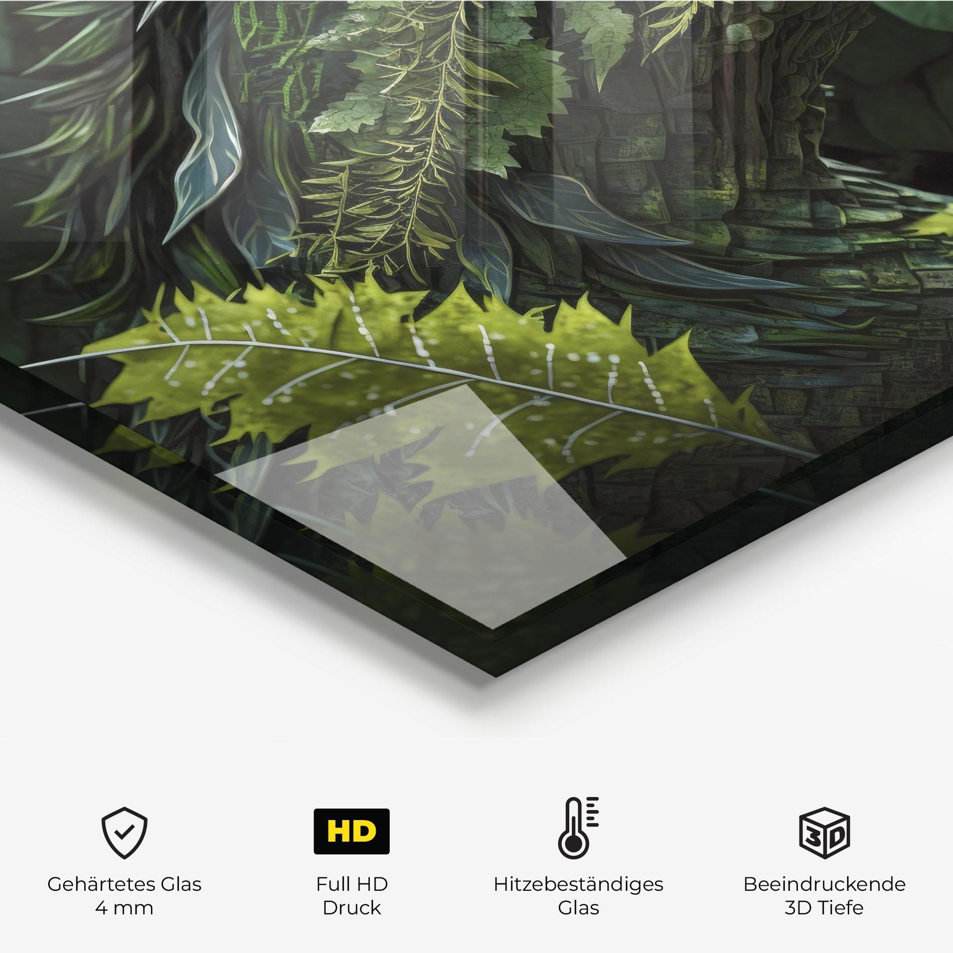 Küchenrückwand Glas Forest Dragon mockup 2