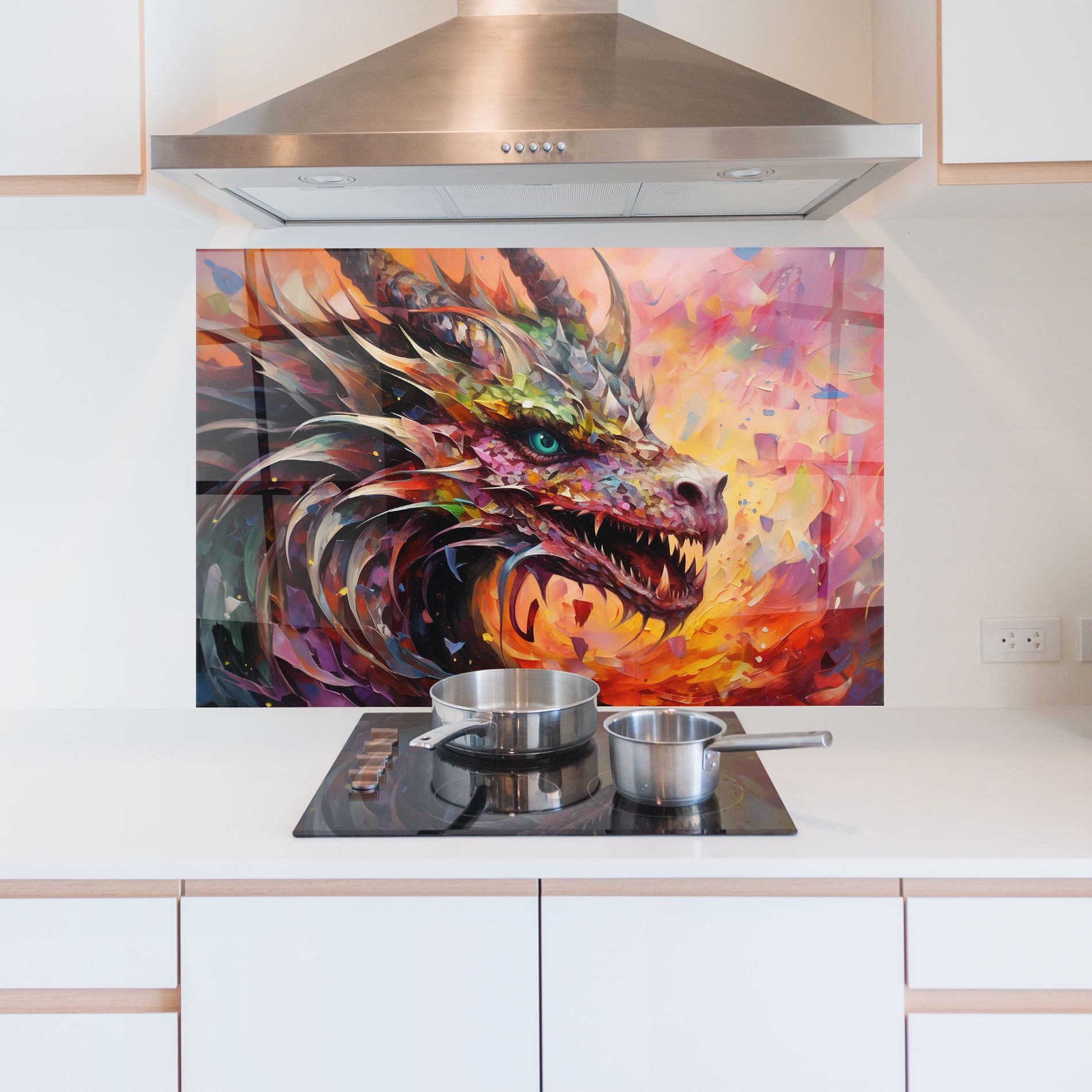 Colorful Dragon Painting mockup 5