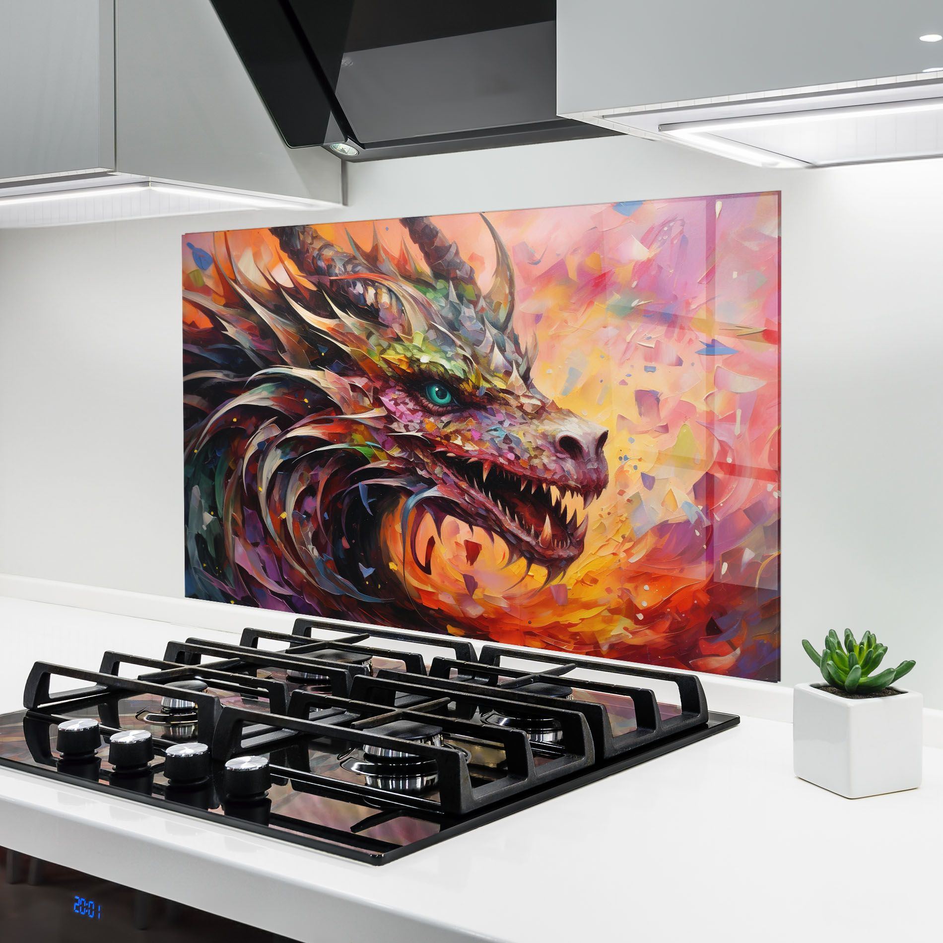 Colorful Dragon Painting mockup 6