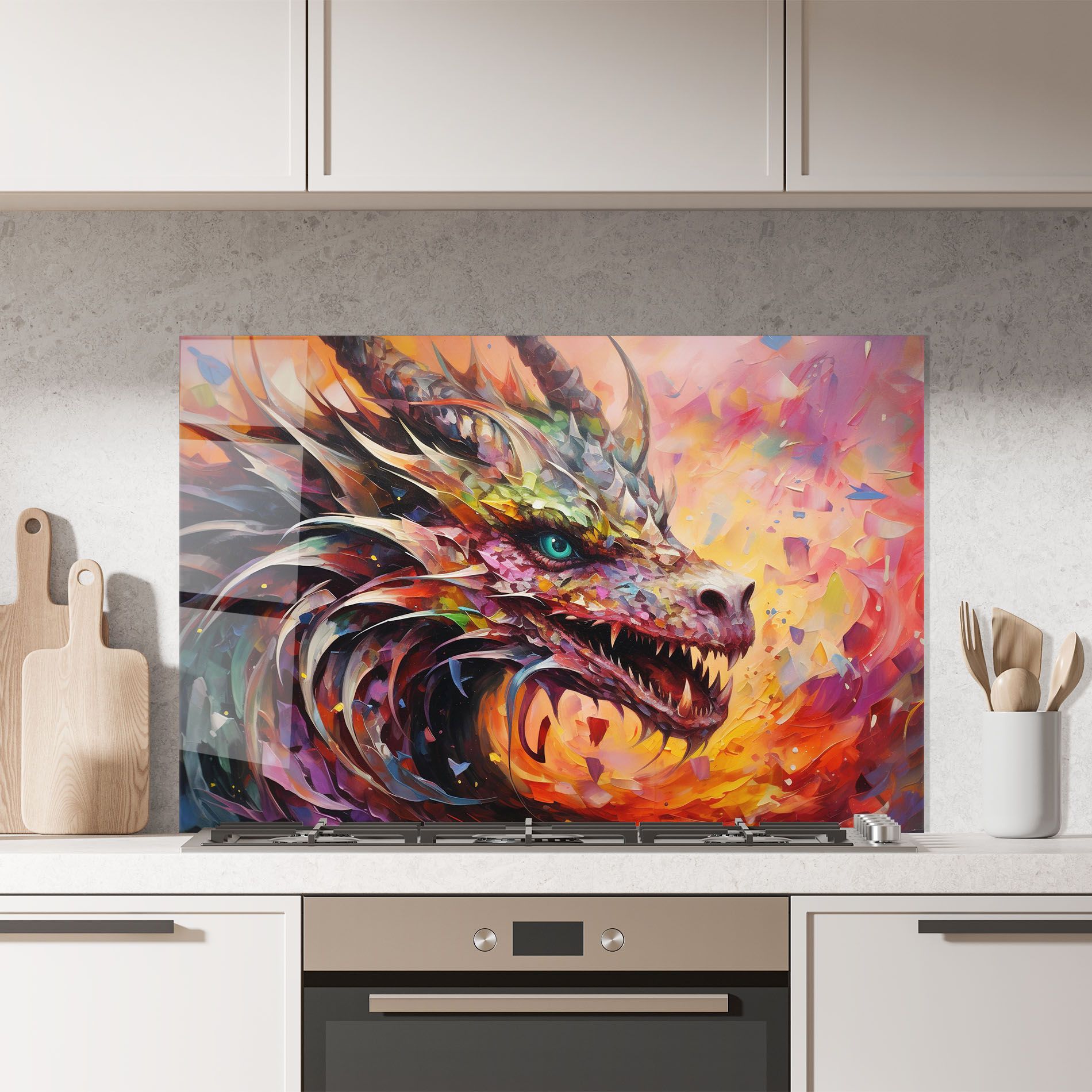 Colorful Dragon Painting mockup 7